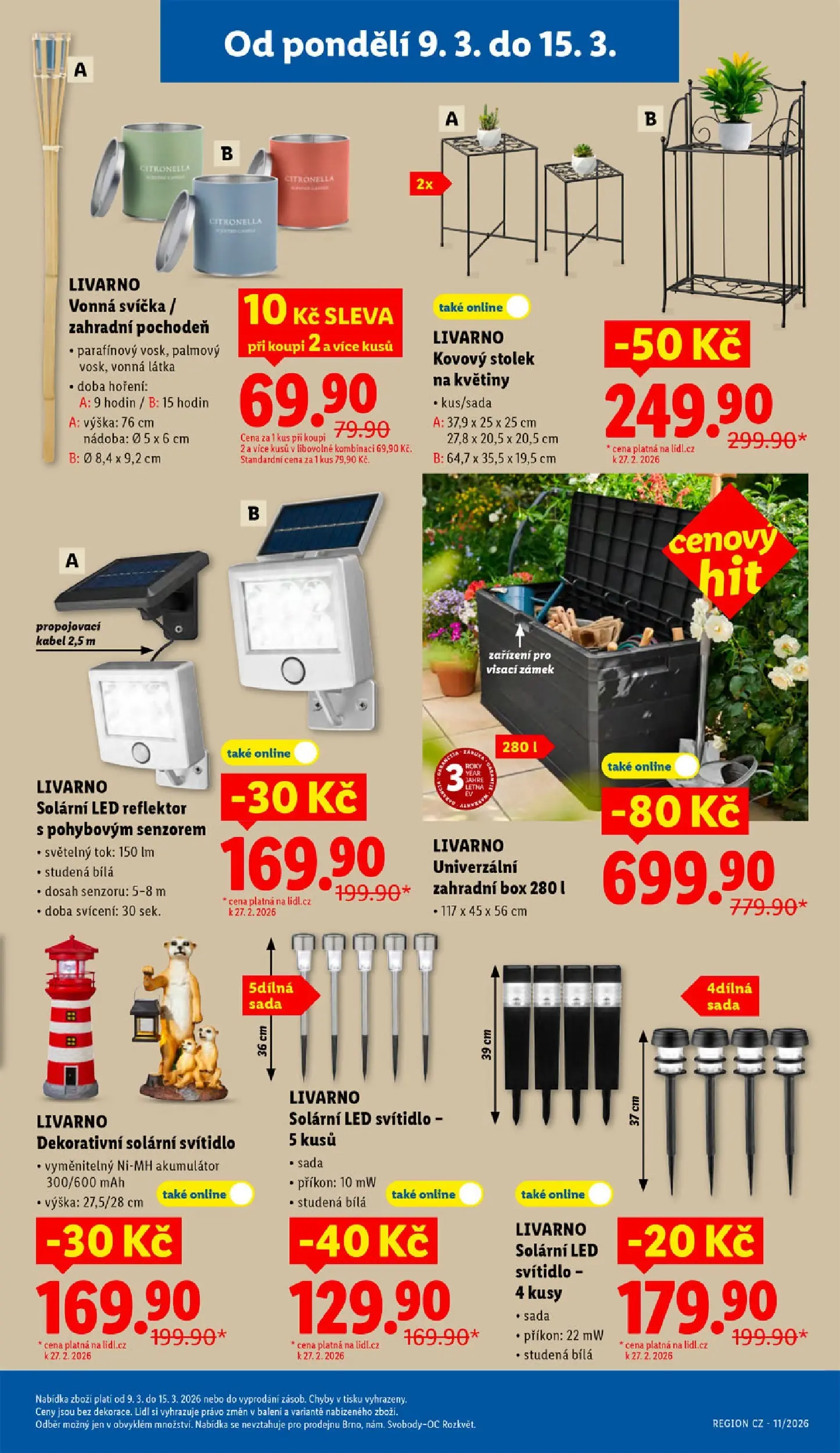 Lidl leták od 08.03.2026 - Nový akční leták | Strana: 35 | Produkty: Kabel, Kovový stolek, Stolek, Reflektor