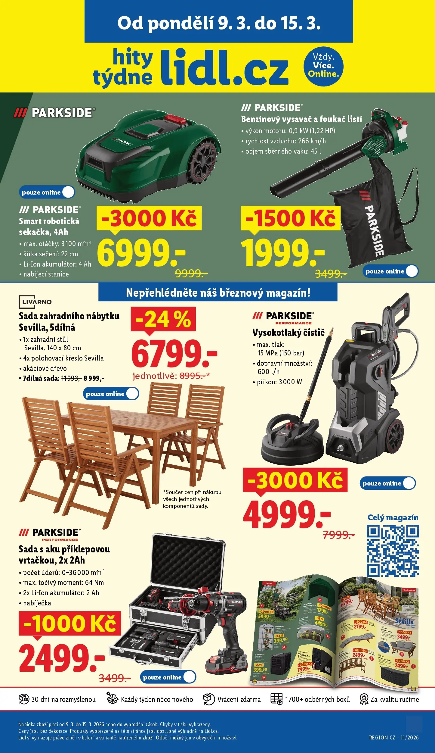 Lidl leták od 08.03.2026 - Nový akční leták | Strana: 41 | Produkty: Parkside, Vysavač, Stůl, Vysokotlaký čistič