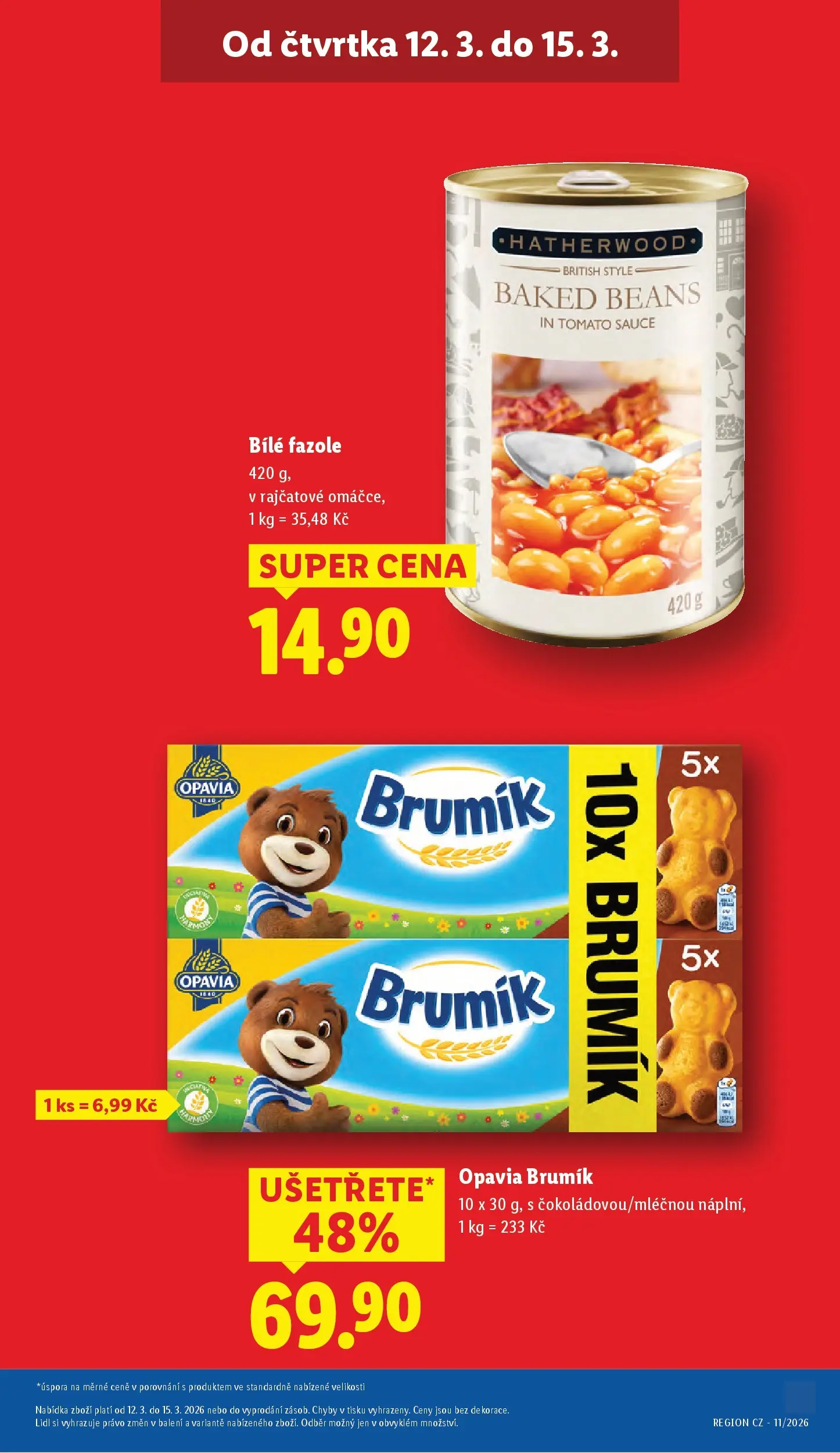 Lidl leták od 12.03.2026 - Nový akční leták | Strana: 5 | Produkty: Fazole, Brumik