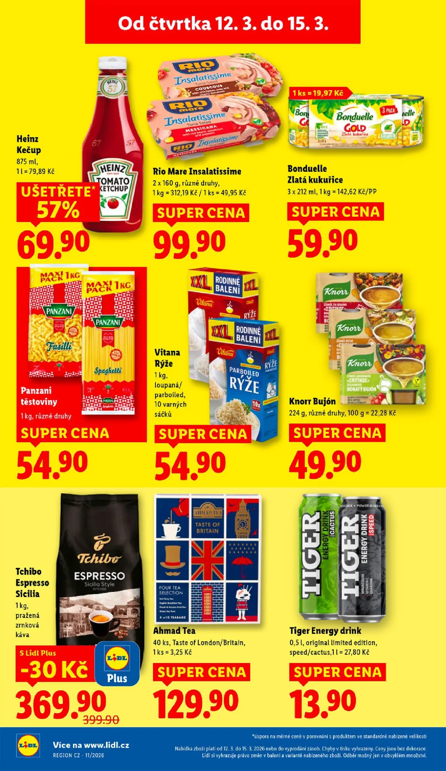 Lidl leták od 12.03.2026 - Nový akční leták | Strana: 26 | Produkty: Těstoviny, Knorr, Bujón, Kečup Heinz