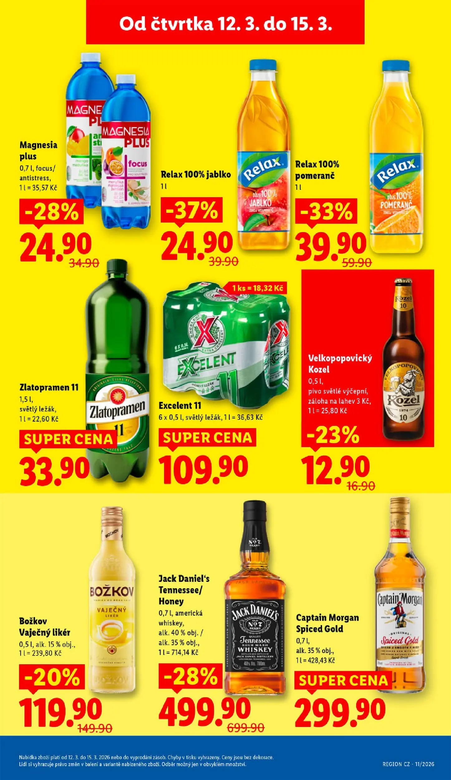 Lidl leták od 12.03.2026 - Nový akční leták | Strana: 27 | Produkty: Rum, Likér, Božkov, Zlatopramen 11