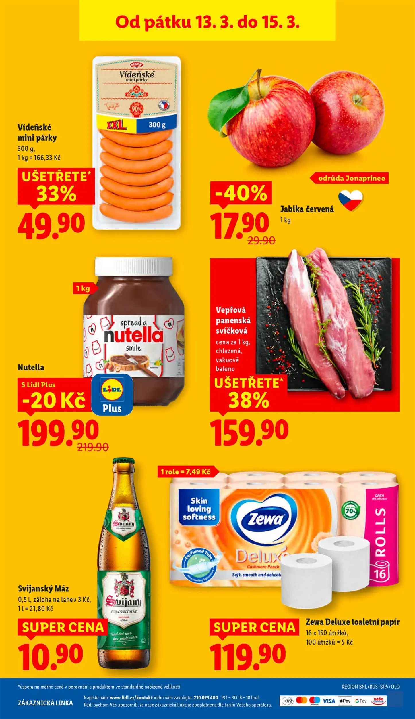 Lidl leták od 12.03.2026 - Nový akční leták | Strana: 47 | Produkty: Párky, Toaletní papír, Deluxe, Láhev