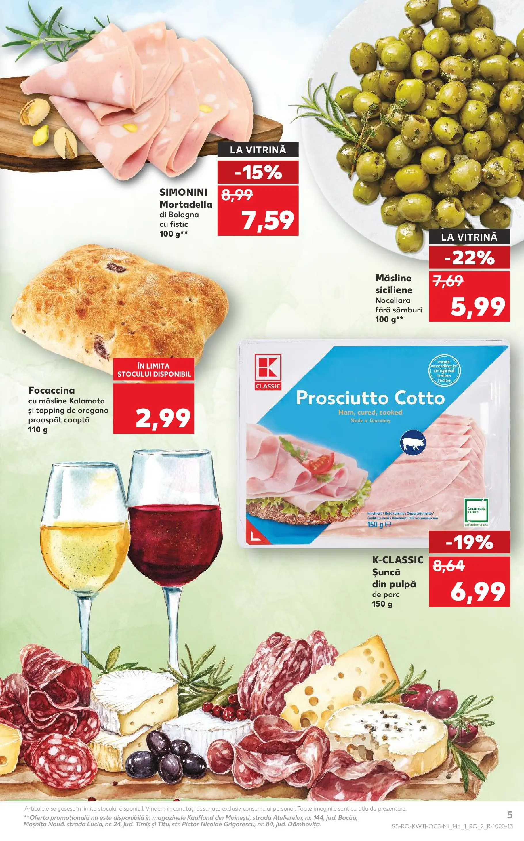 Kaufland Miercurea Ciuc 11.03.2026 - Revista si Oferta | Pagină: 5 | Produse: Vitrină, Măsline, Șuncă, Fistic