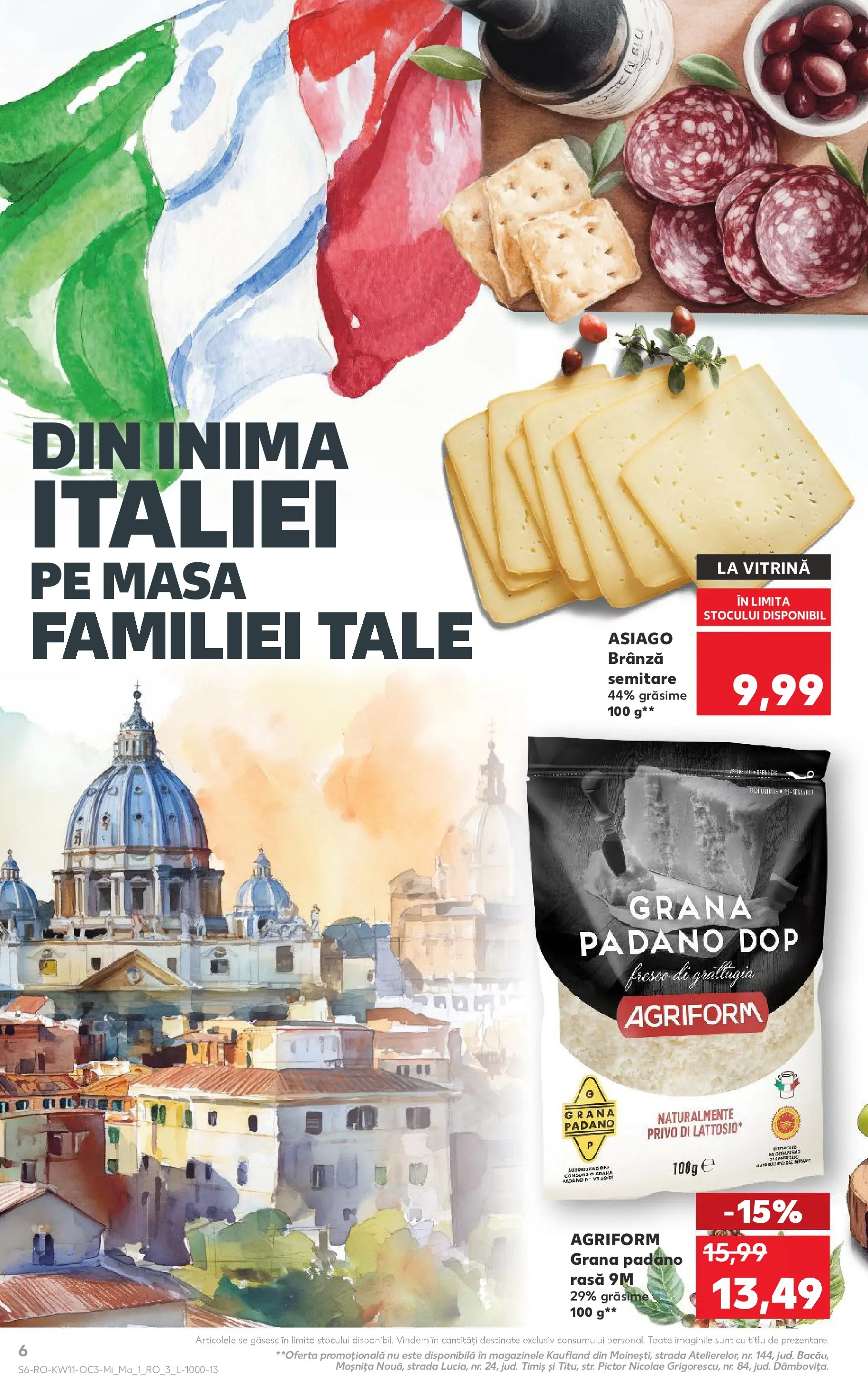 Kaufland Miercurea Ciuc 11.03.2026 - Revista si Oferta | Pagină: 6 | Produse: Masă, Vitrină, Brânză