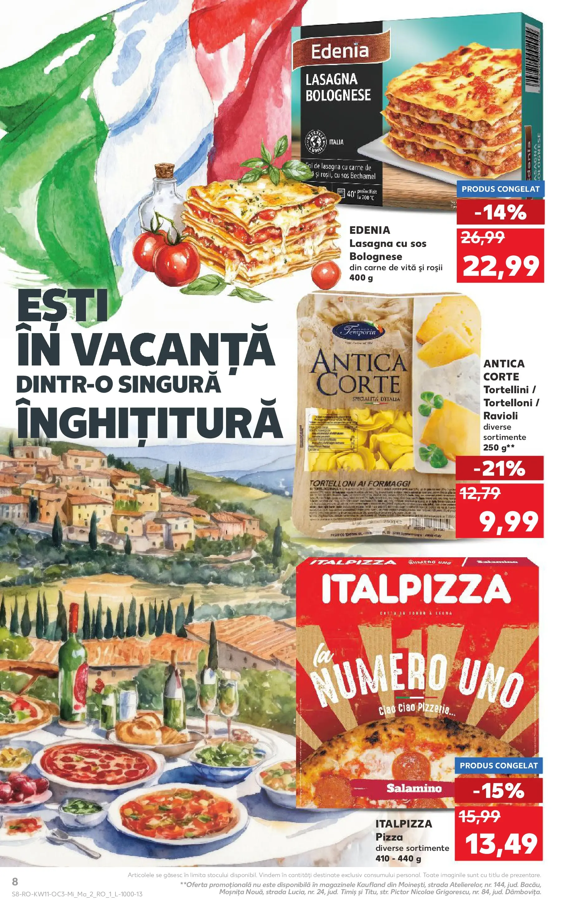 Kaufland Miercurea Ciuc 11.03.2026 - Revista si Oferta | Pagină: 8 | Produse: Lasagna, Roșii, Carne De Vită, Sos