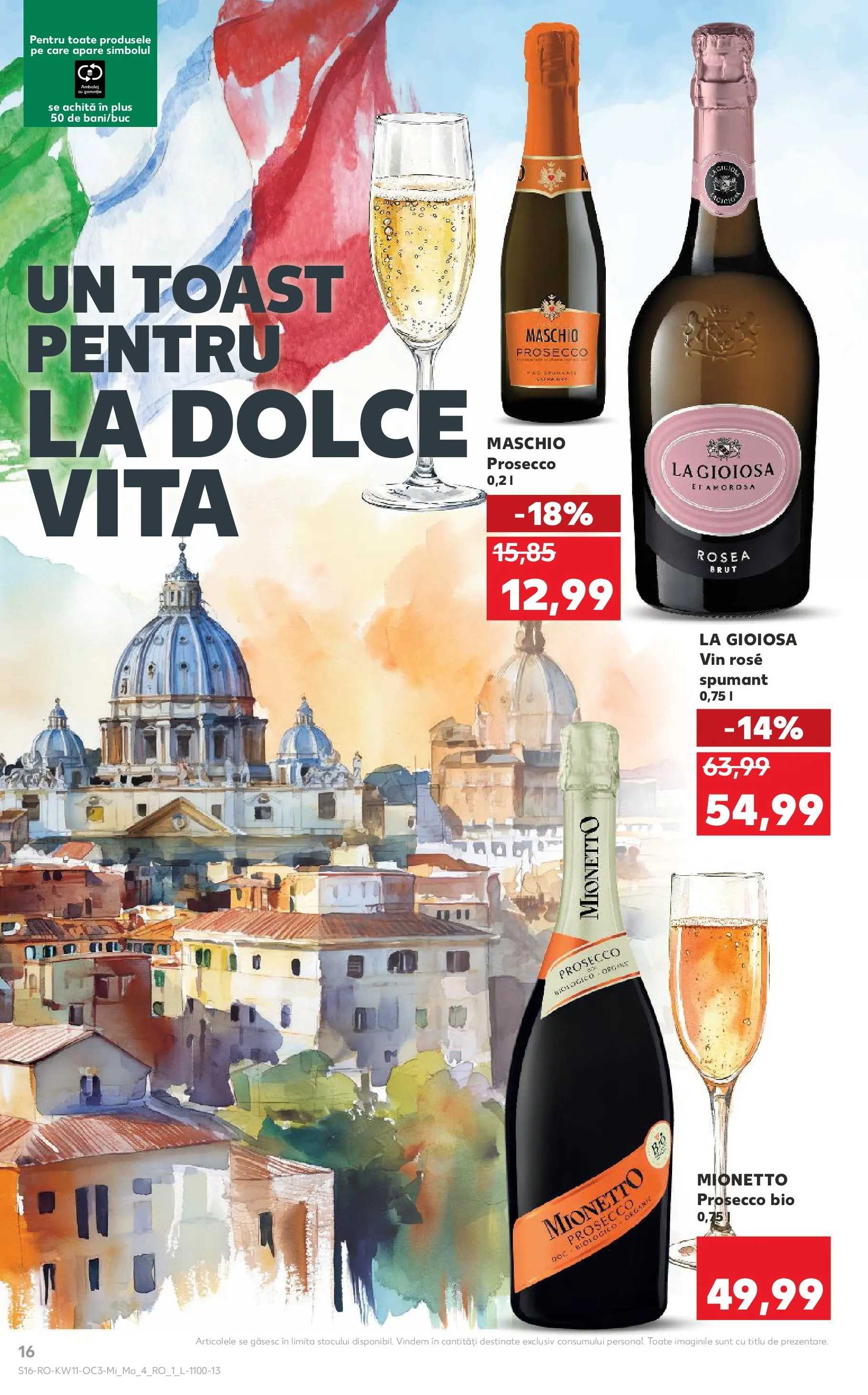 Kaufland Miercurea Ciuc 11.03.2026 - Revista si Oferta | Pagină: 16 | Produse: Şerit ödül, Prosecco, Vin