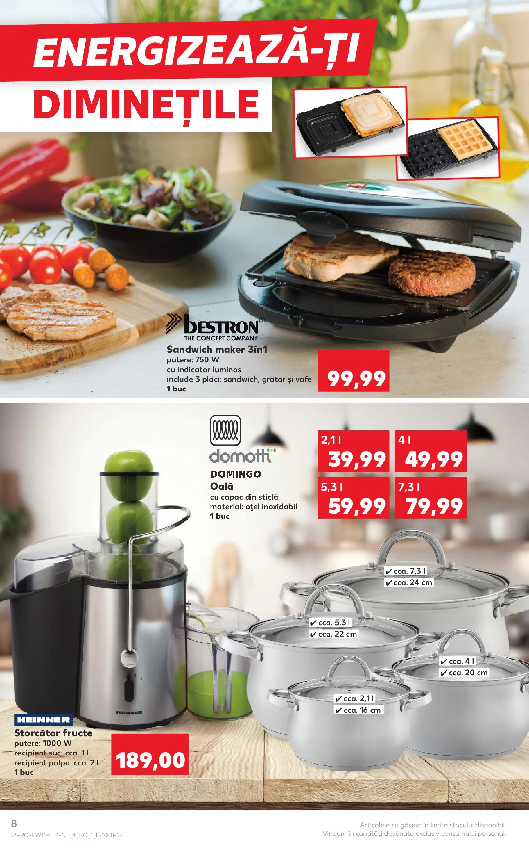 Kaufland Comarnic 10.03.2026 - Revista si Oferta | Pagină: 8 | Produse: Oală, Storcător, Suc, Fructe