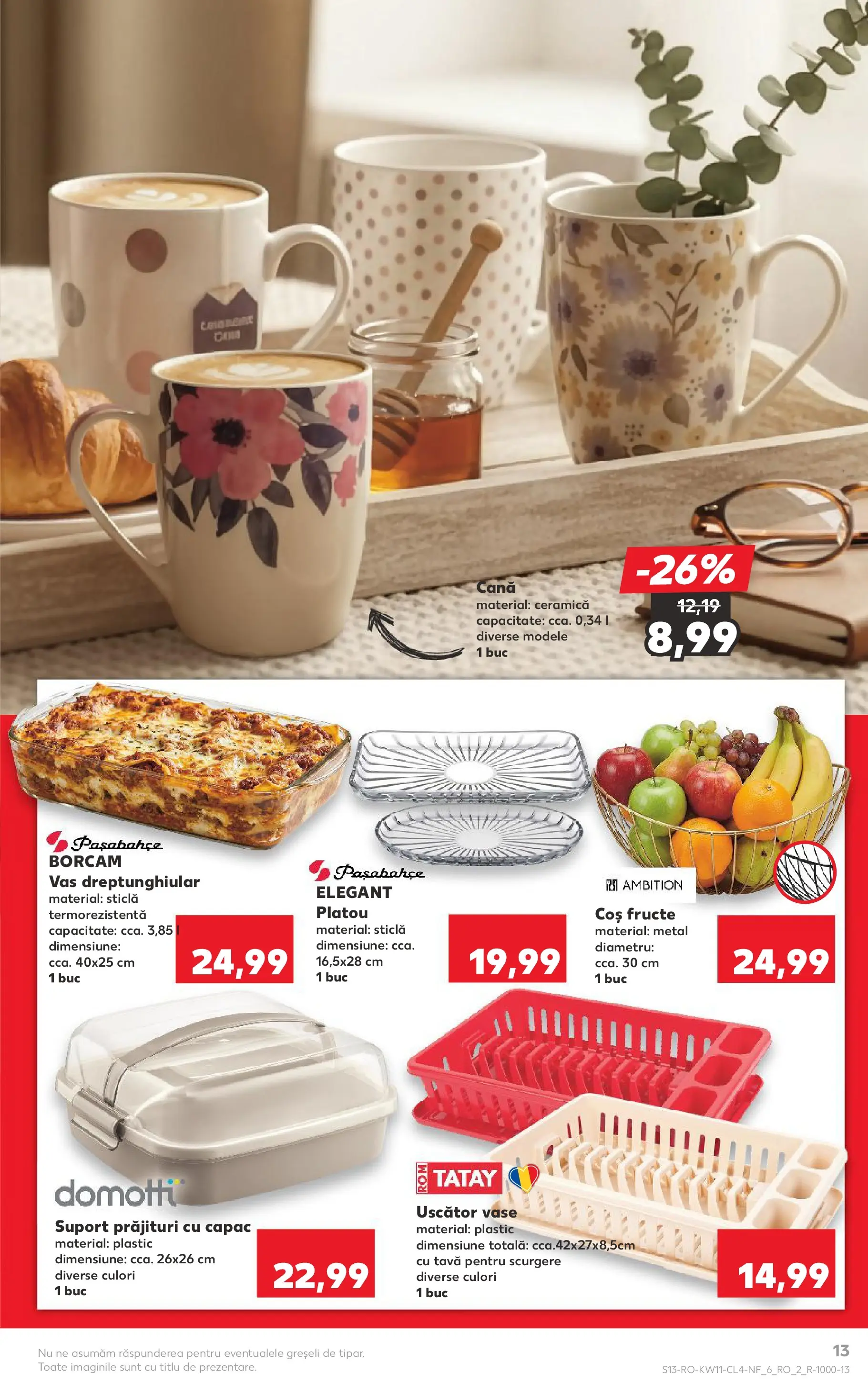 Kaufland Comarnic 10.03.2026 - Revista si Oferta | Pagină: 13 | Produse: Uscător, Coș, Fructe