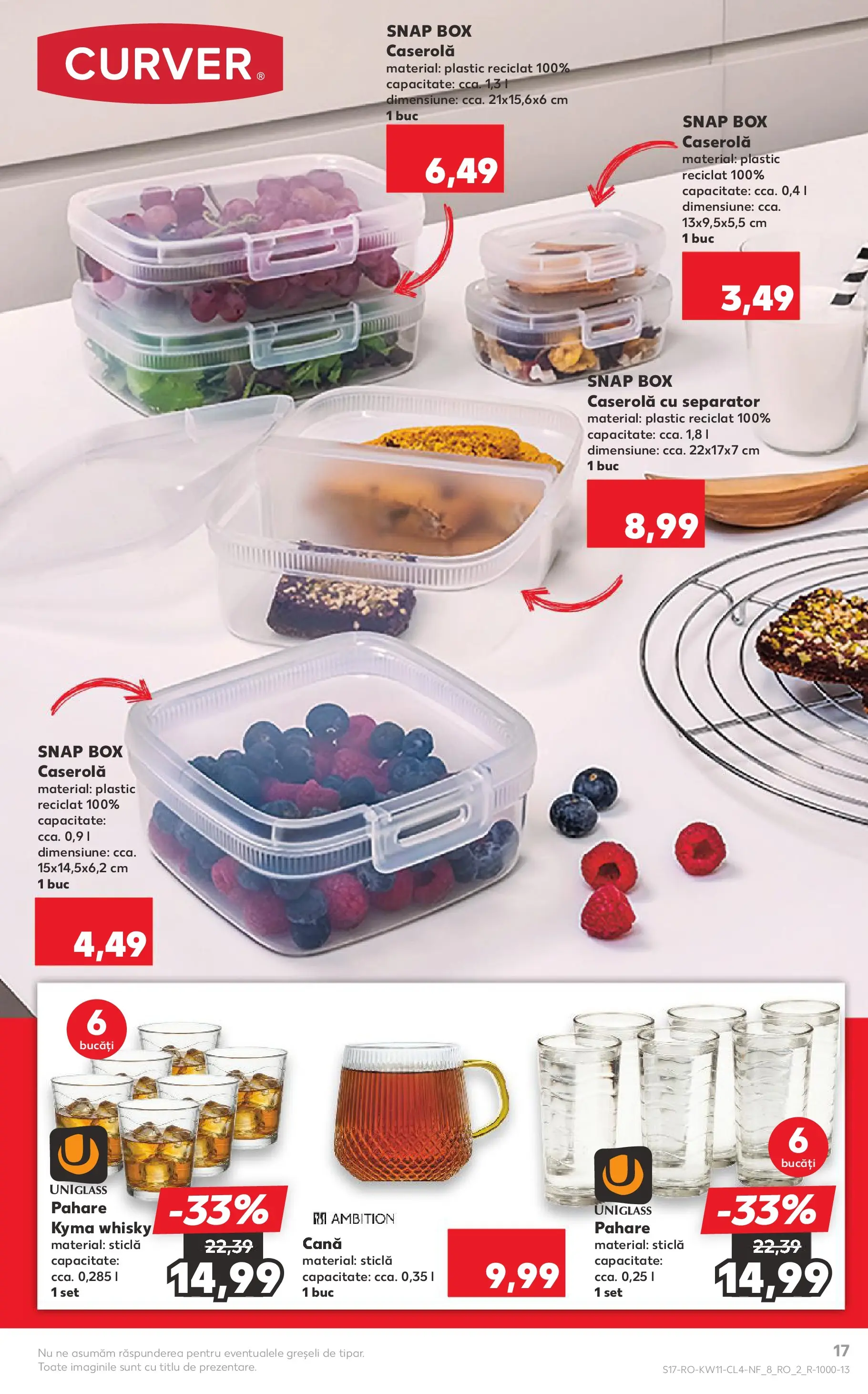 Kaufland Comarnic 10.03.2026 - Revista si Oferta | Pagină: 17 | Produse: Pahare
