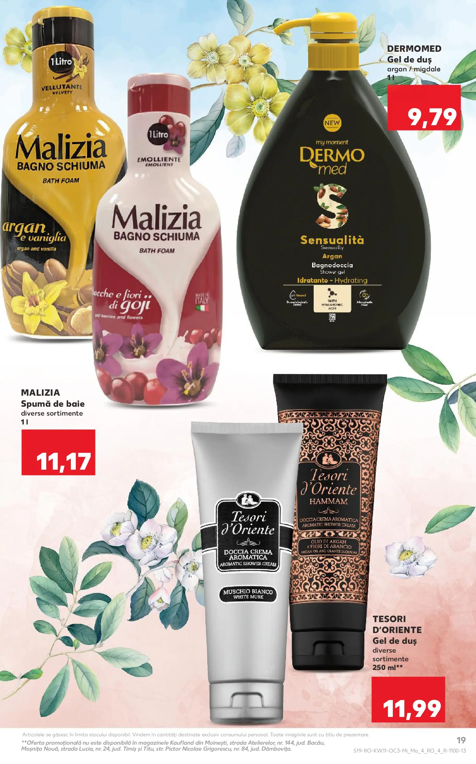 Kaufland Ploiești 11.03.2026 - Revista si Oferta | Pagină: 19 | Produse: Duș, Migdale, Gel de duș, Spumă de baie