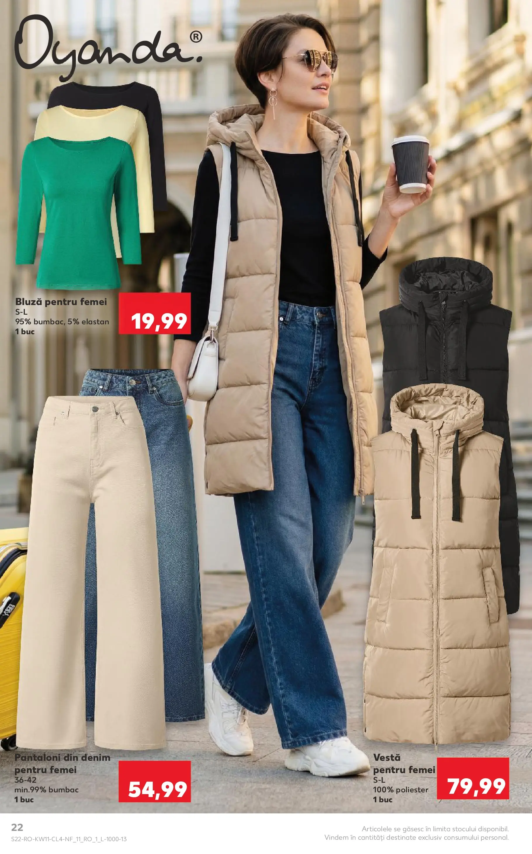 Kaufland Comarnic 10.03.2026 - Revista si Oferta | Pagină: 22 | Produse: Bluză, Vestă, Pantaloni