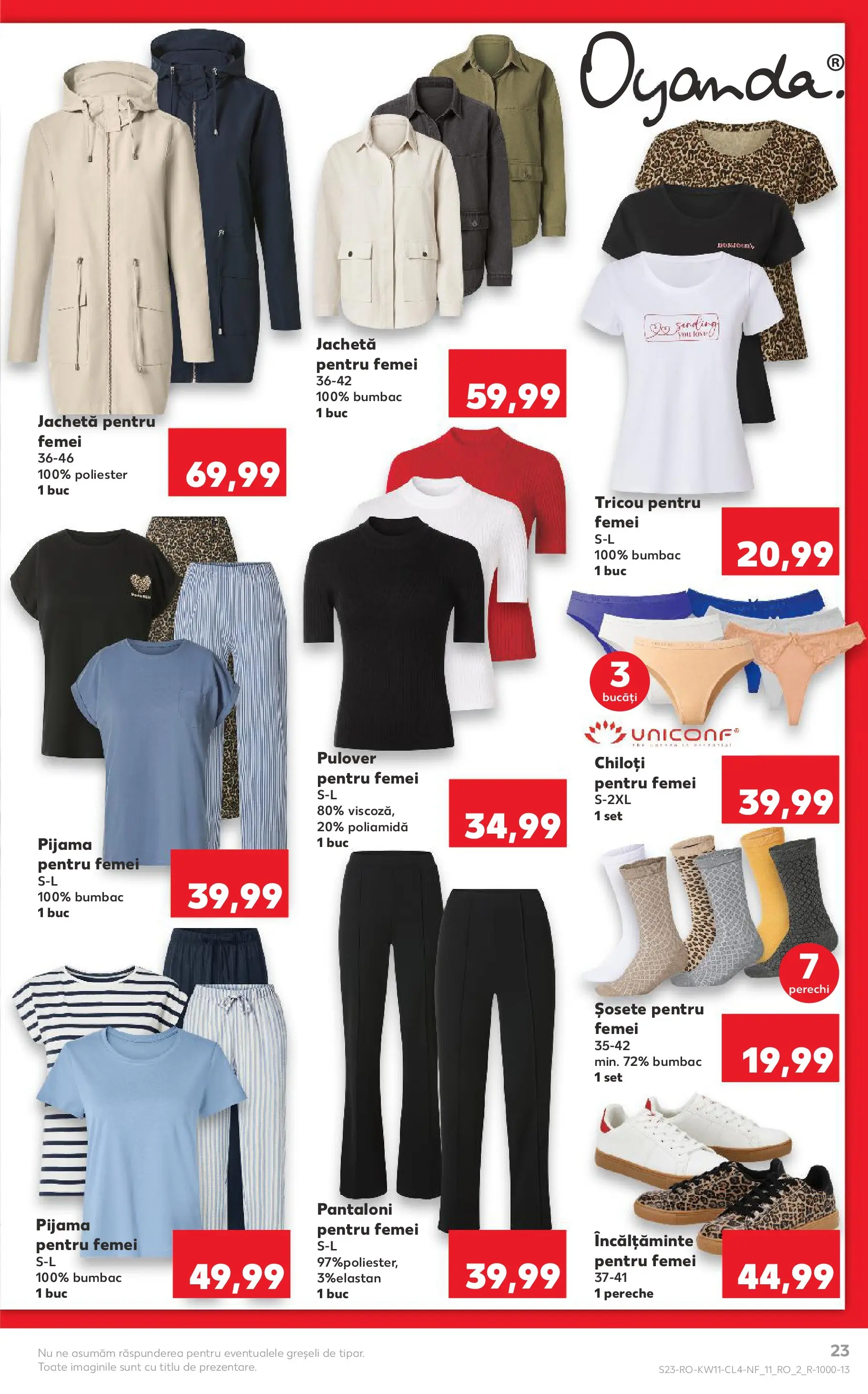 Kaufland Comarnic 10.03.2026 - Revista si Oferta | Pagină: 23 | Produse: Tricou, Pulover, Pantaloni, Chiloți