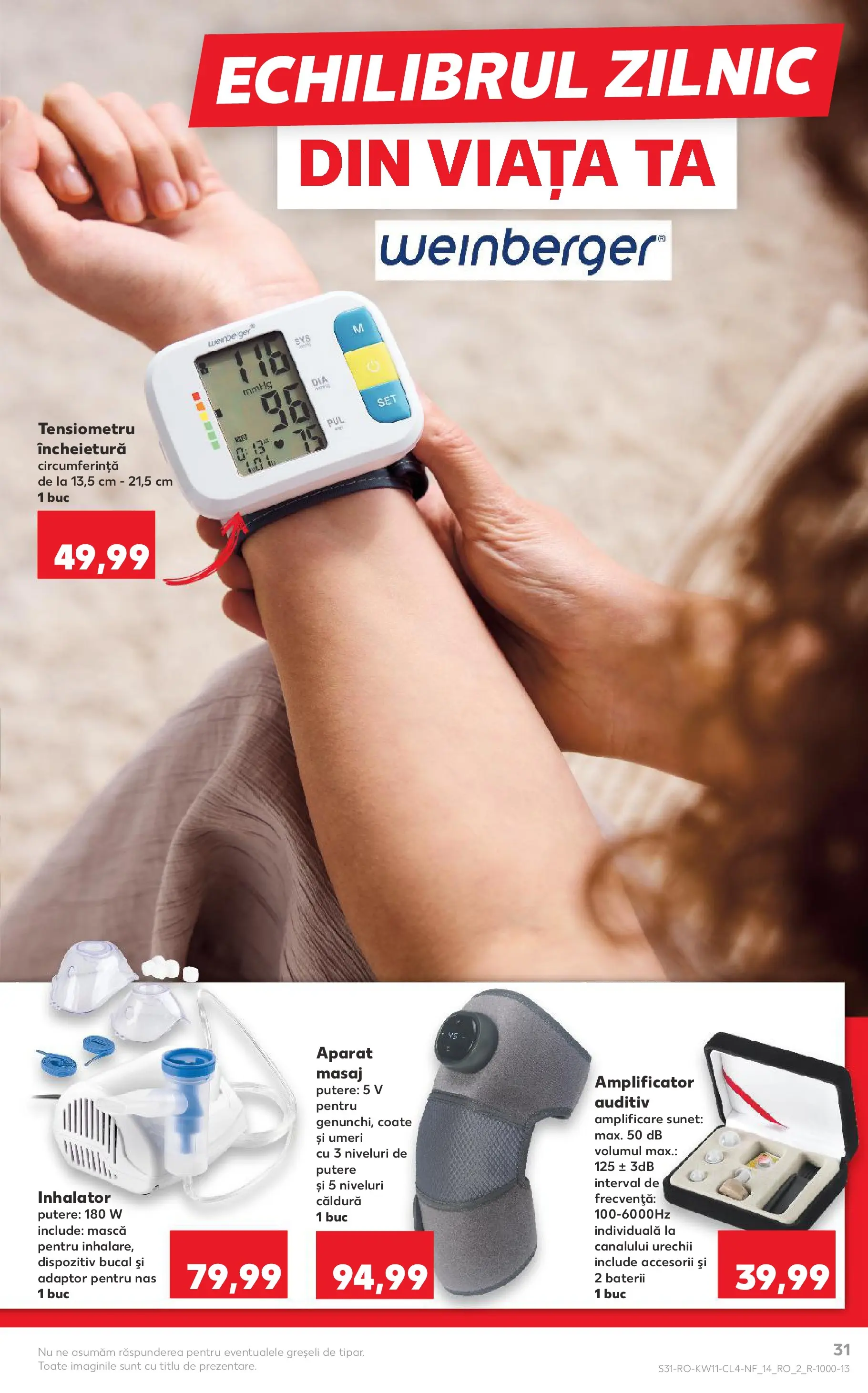 Kaufland Comarnic 10.03.2026 - Revista si Oferta | Pagină: 31 | Produse: Tensiometru, Monitor, Adaptor, Baterii