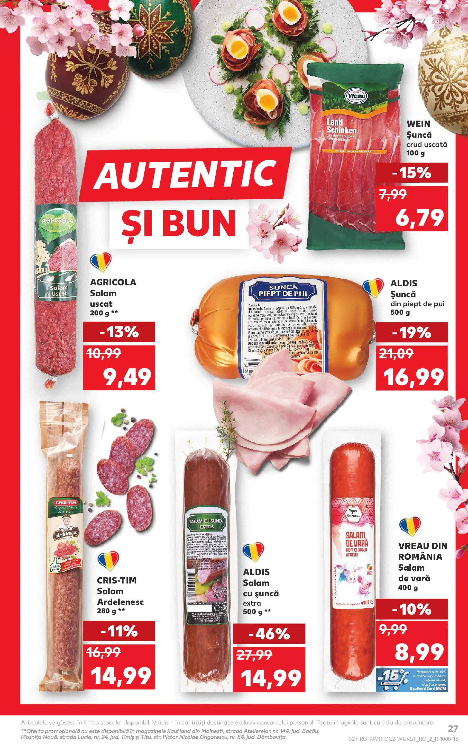Kaufland Deva 10.03.2026 - Revista si Oferta | Pagină: 27 | Produse: Hacıyatmaz Kedi Oyuncağı, Salam, Șuncă