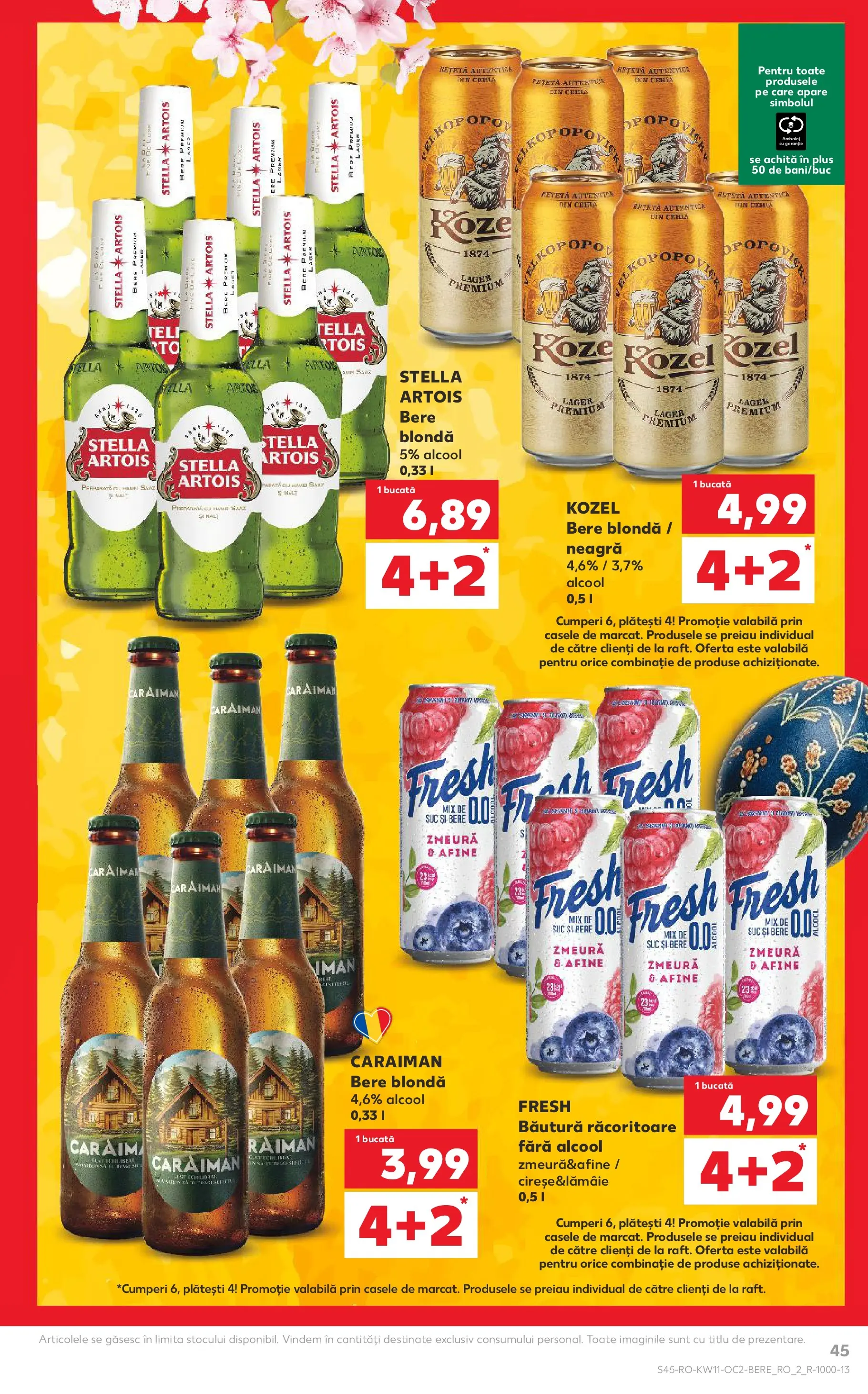 Kaufland Deva 10.03.2026 - Revista si Oferta | Pagină: 45 | Produse: Afine, Zmeură, Suc, Bere