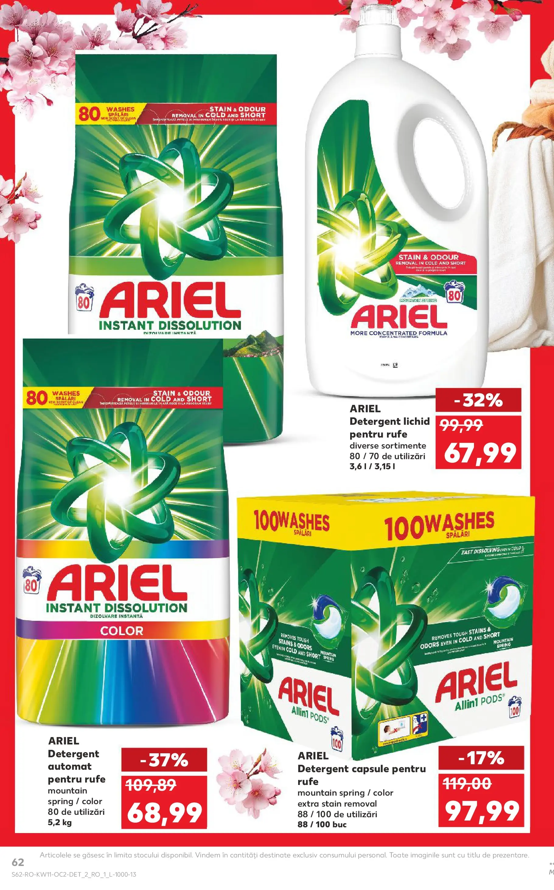 Kaufland Deva 10.03.2026 - Revista si Oferta | Pagină: 62 | Produse: Kedi Ödül Oyuncakları, Detergent
