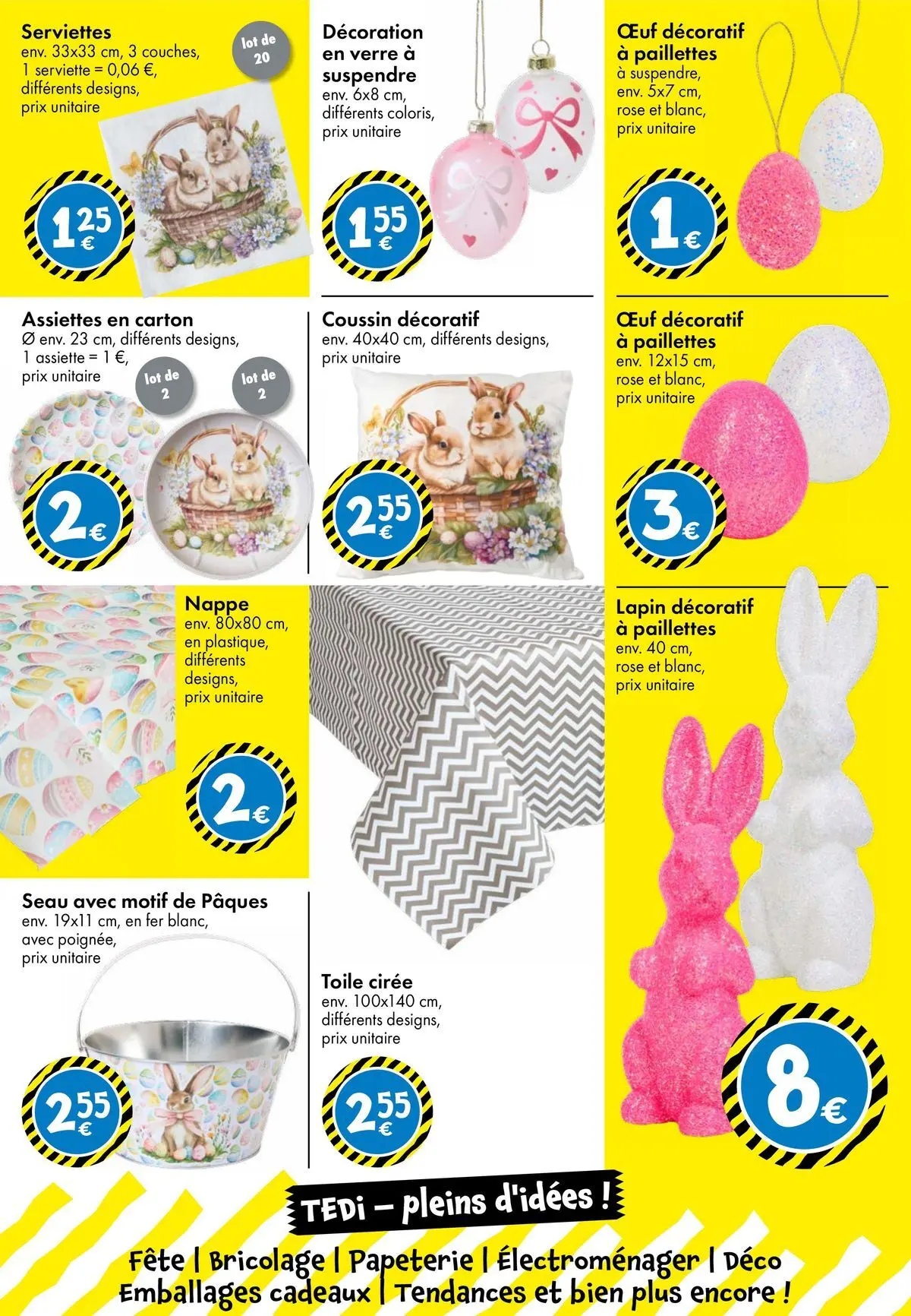 TEDi - TEDi - pleins d'idées à partir du 06/03/2026 - promo en ligne | Page: 8 | Produits: Lapin, Nappe