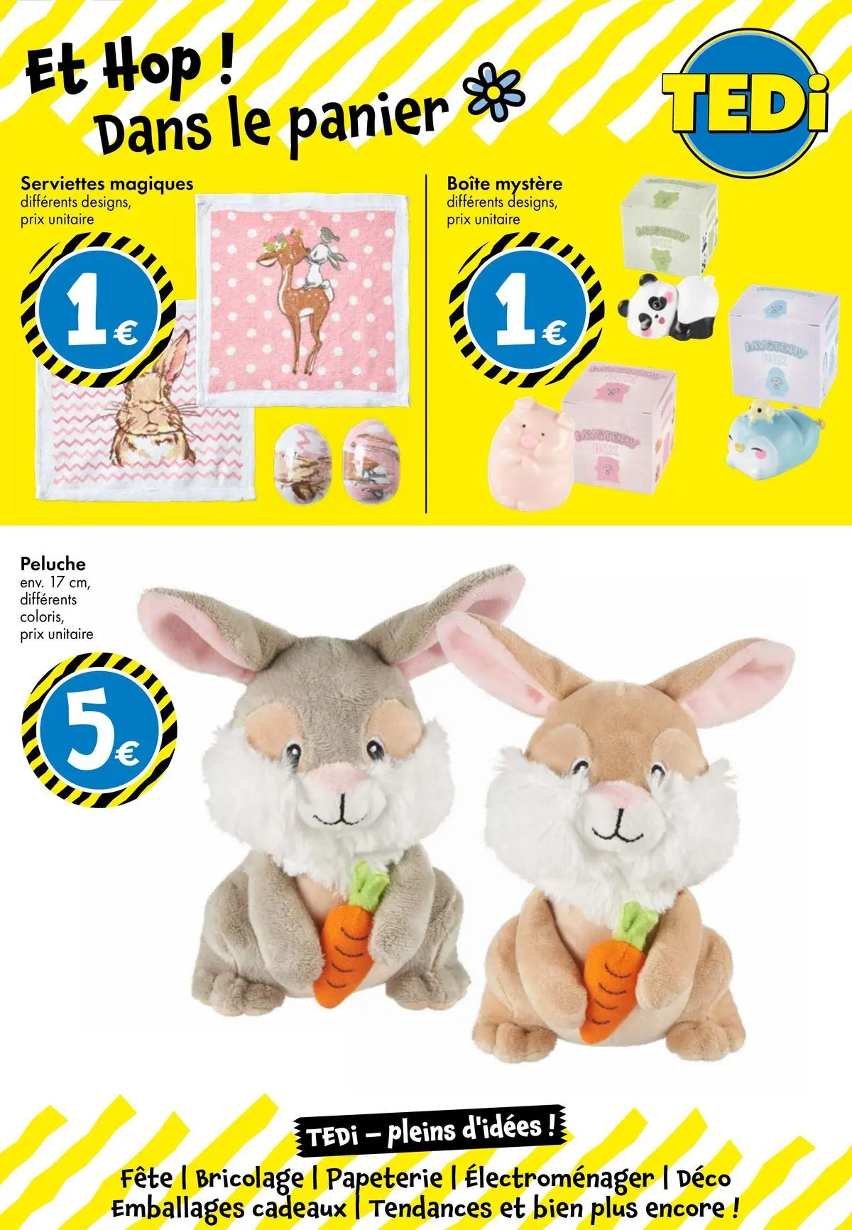 TEDi - TEDi - pleins d'idées à partir du 06/03/2026 - promo en ligne | Page: 11 | Produits: Peluche, Panier