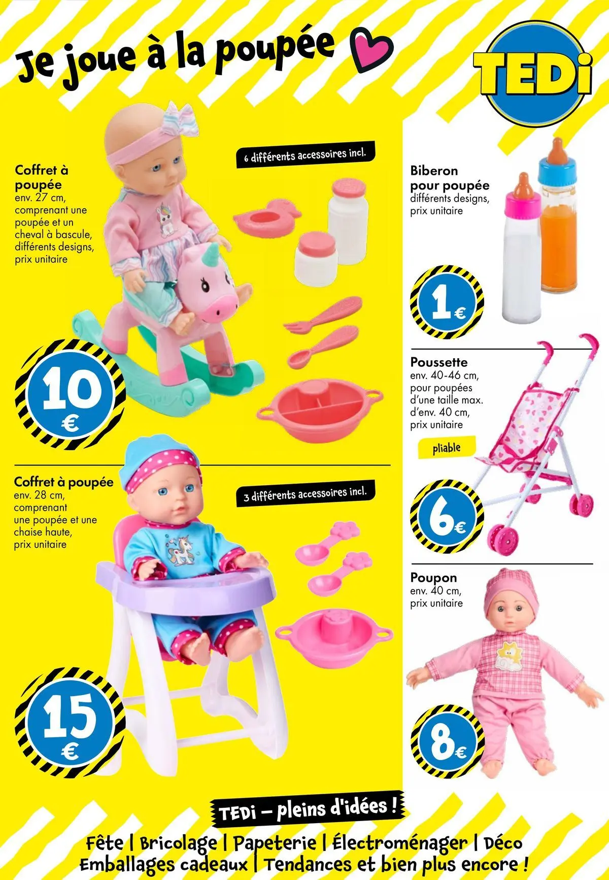TEDi - TEDi - pleins d'idées à partir du 06/03/2026 - promo en ligne | Page: 18 | Produits: Poupée, Biberon, Chaise