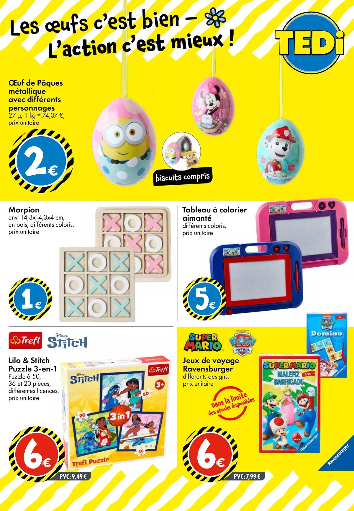 TEDi - TEDi - pleins d'idées à partir du 06/03/2026 - promo en ligne | Page: 23 | Produits: Œuf de pâques, Œufs, Jeux, Biscuits