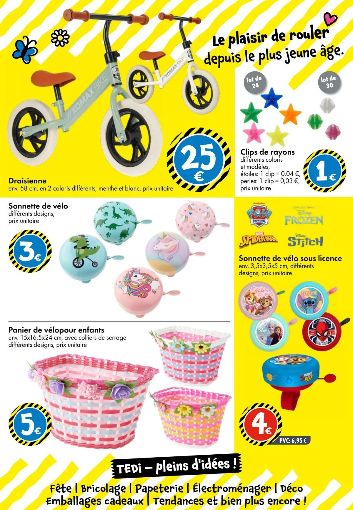 TEDi - TEDi - pleins d'idées à partir du 06/03/2026 - promo en ligne | Page: 35 | Produits: Vélo, Menthe, Draisienne, Panier