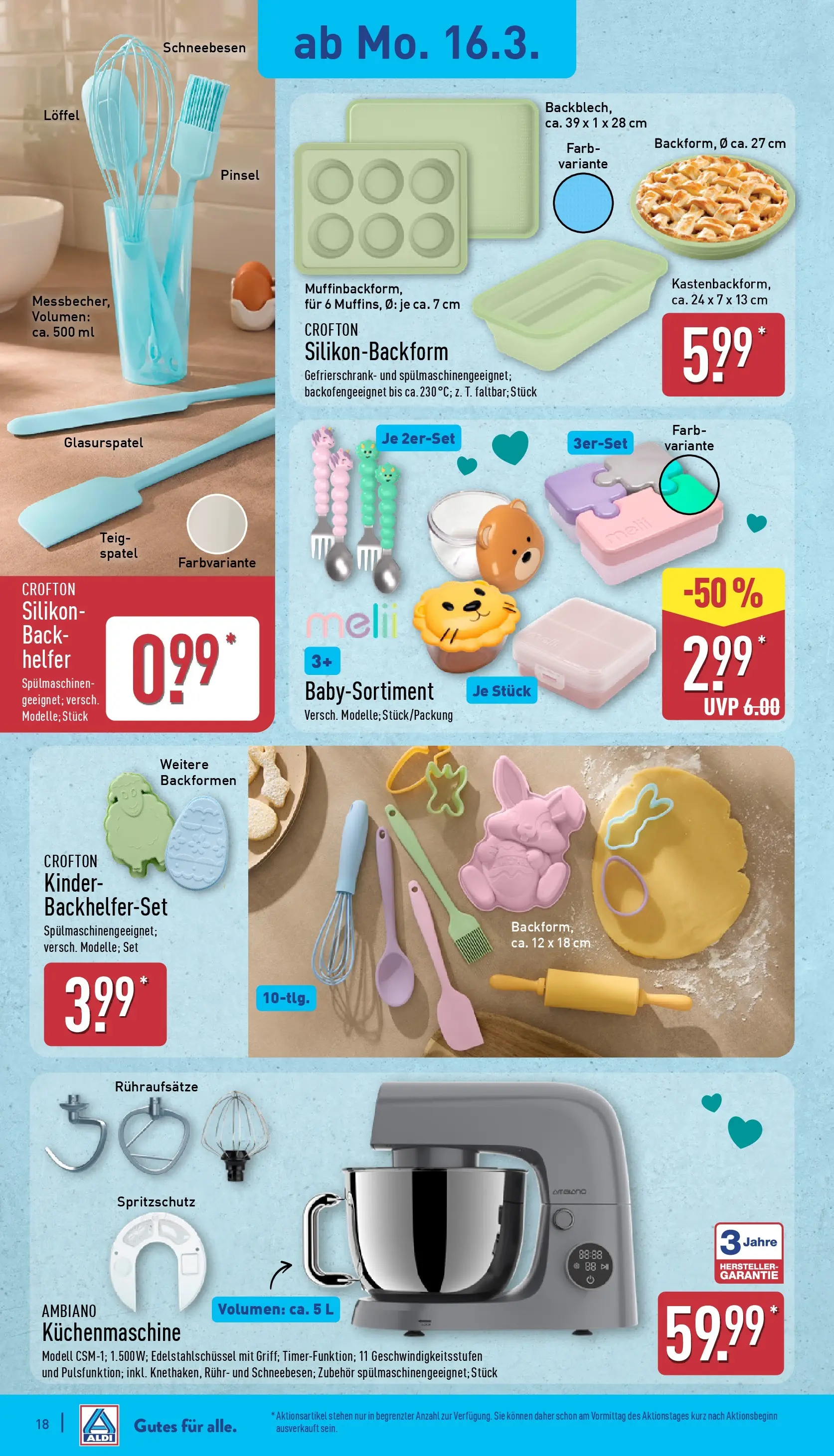 Aldi - ALDI Nord: Wochenangebote (ab 15.03.2026) » Angebote Online | Seite: 20 | Produkte: Gefrierschrank, Pinsel