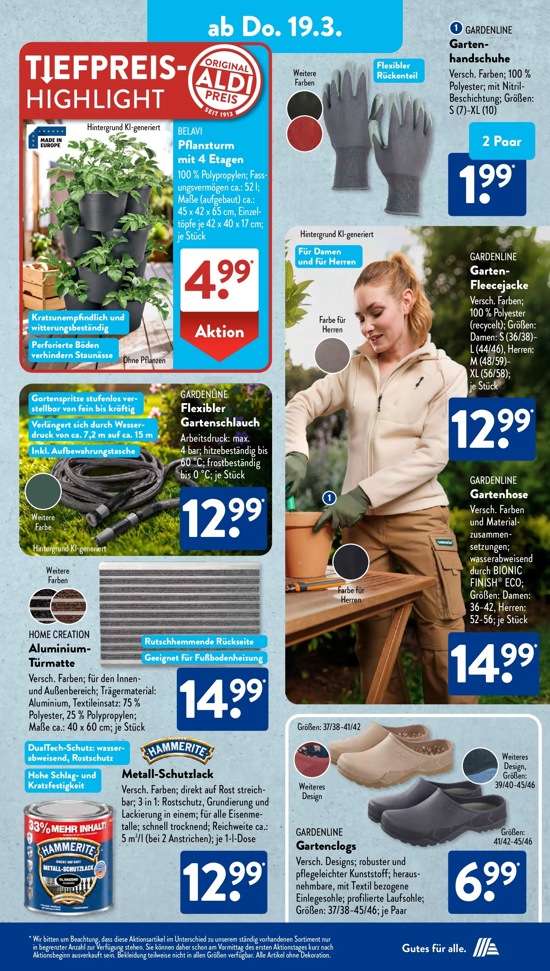 Aldi Süd - Aldi Süd: Wochenangebote (ab 15.03.2026) zum Blättern | Seite: 20 | Produkte: Belavi, Bekleidung, Handschuhe, Home creation