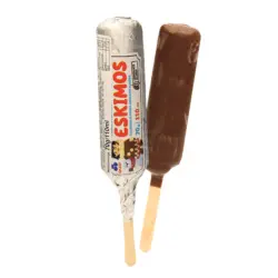 Eskimos - Eis mit Vanillegeschmack in kakaohaltiger Fettglasur am Stiel