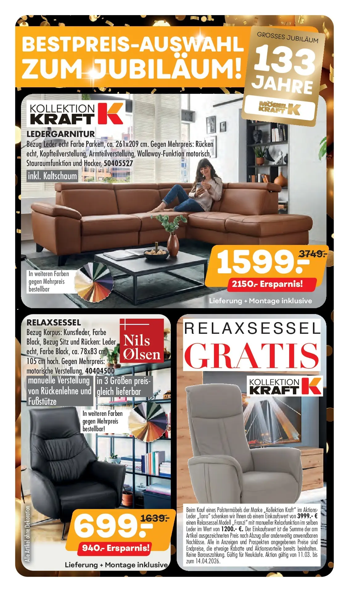 Möbel Kraft Bestpreis-Auswahl zum Jubiläum (ab 11.03.2026) zum Blättern | Seite: 1 | Produkte: Relaxsessel