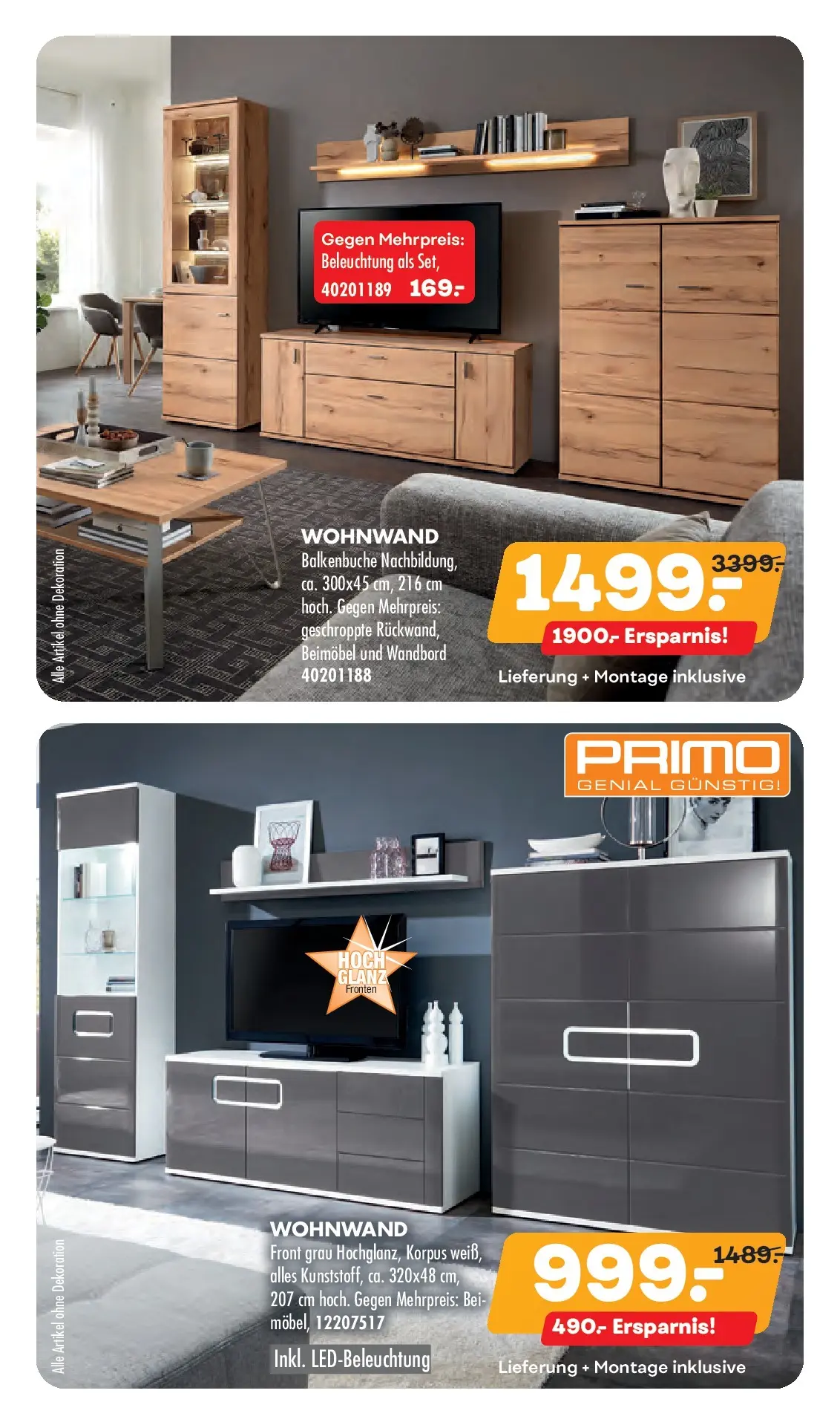 Möbel Kraft Bestpreis-Auswahl zum Jubiläum (ab 11.03.2026) zum Blättern | Seite: 3 | Produkte: Wohnwand