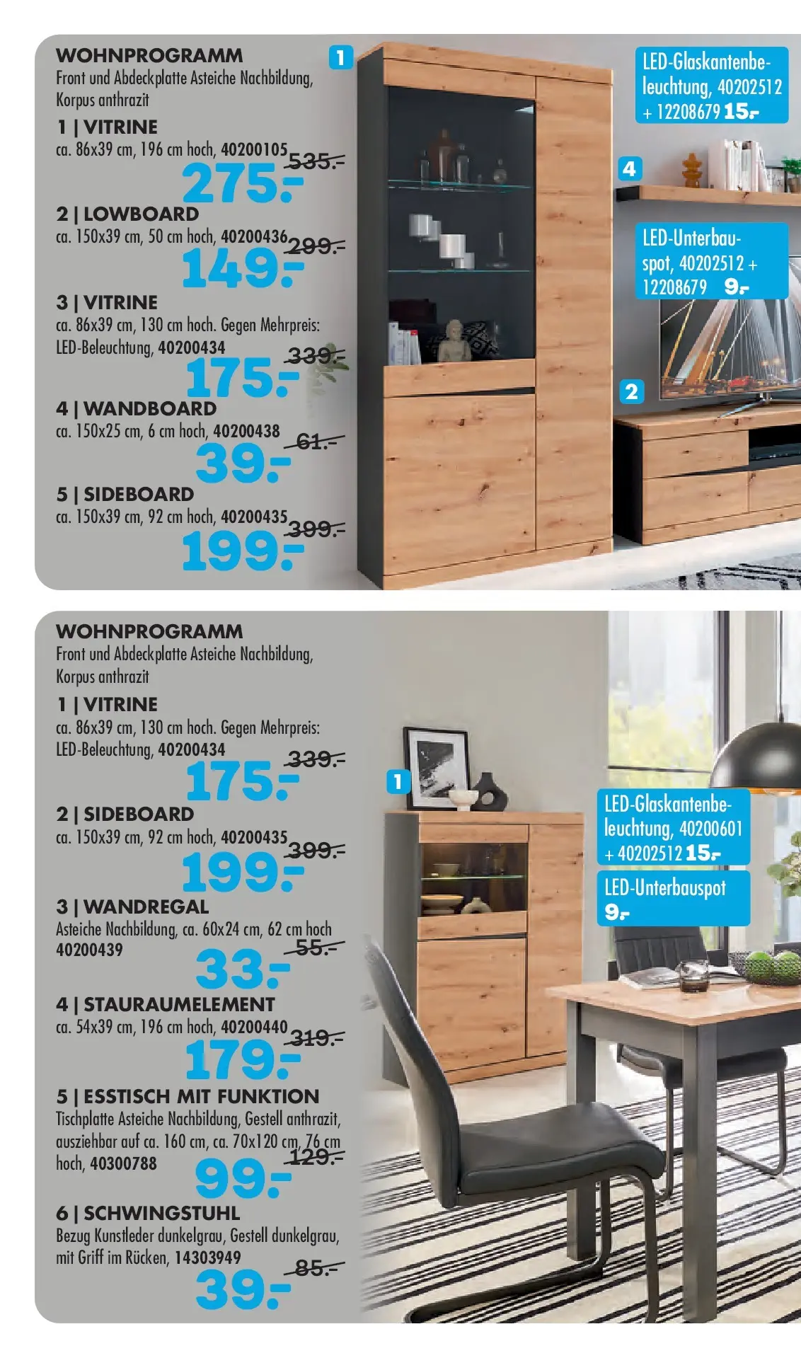 Möbel Kraft Bestpreis-Auswahl zum Jubiläum (ab 11.03.2026) zum Blättern | Seite: 8 | Produkte: Sideboard, Lowboard, Wandregal, Wandboard