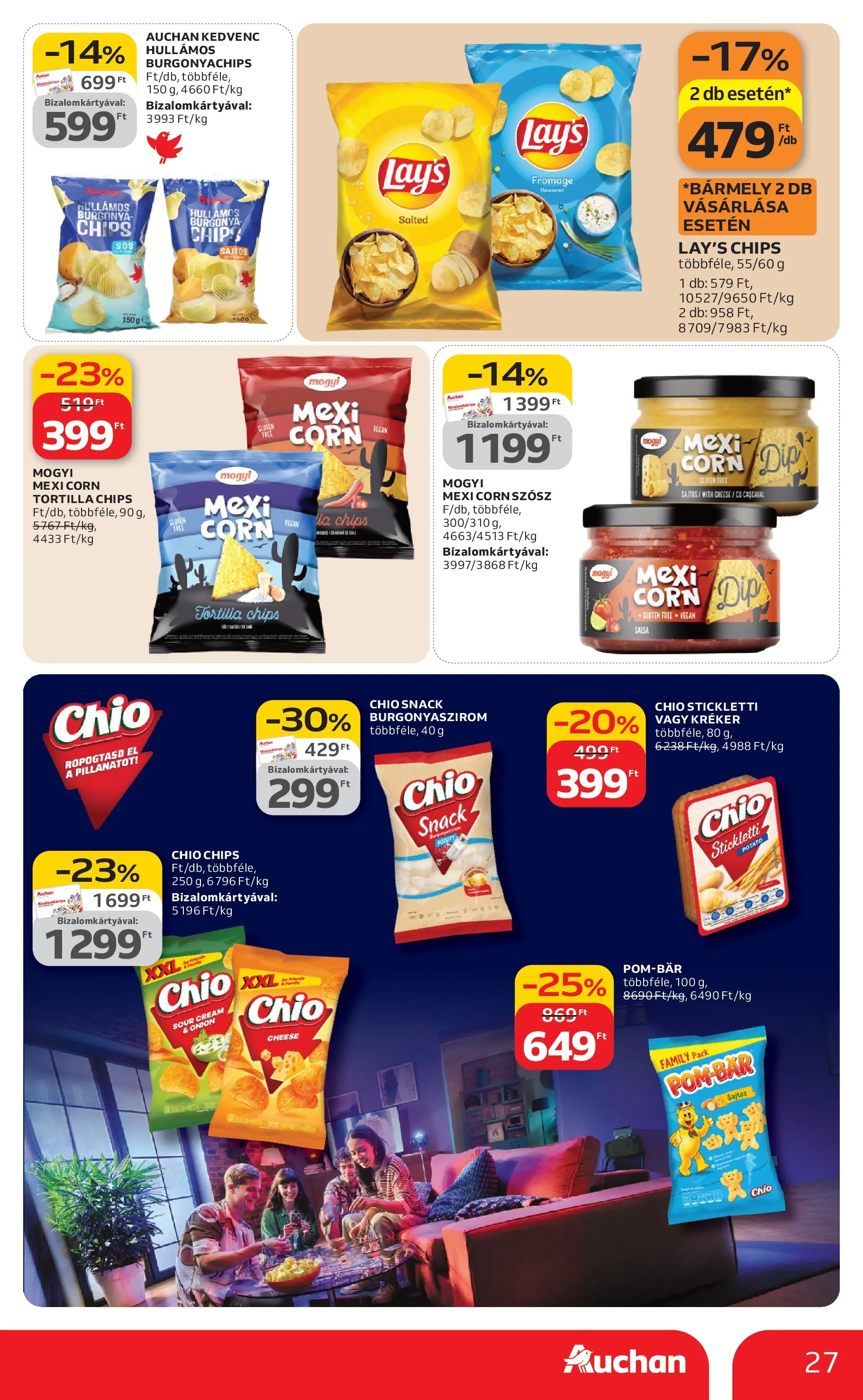 Auchan akciós újság Budapest - 2026.03.12. -tól/töl > akció, lapozható szórólap 🛍️ | Oldal: 27 | Termékek: Burgonya, Burgonyaszirom, Kréker, Szósz