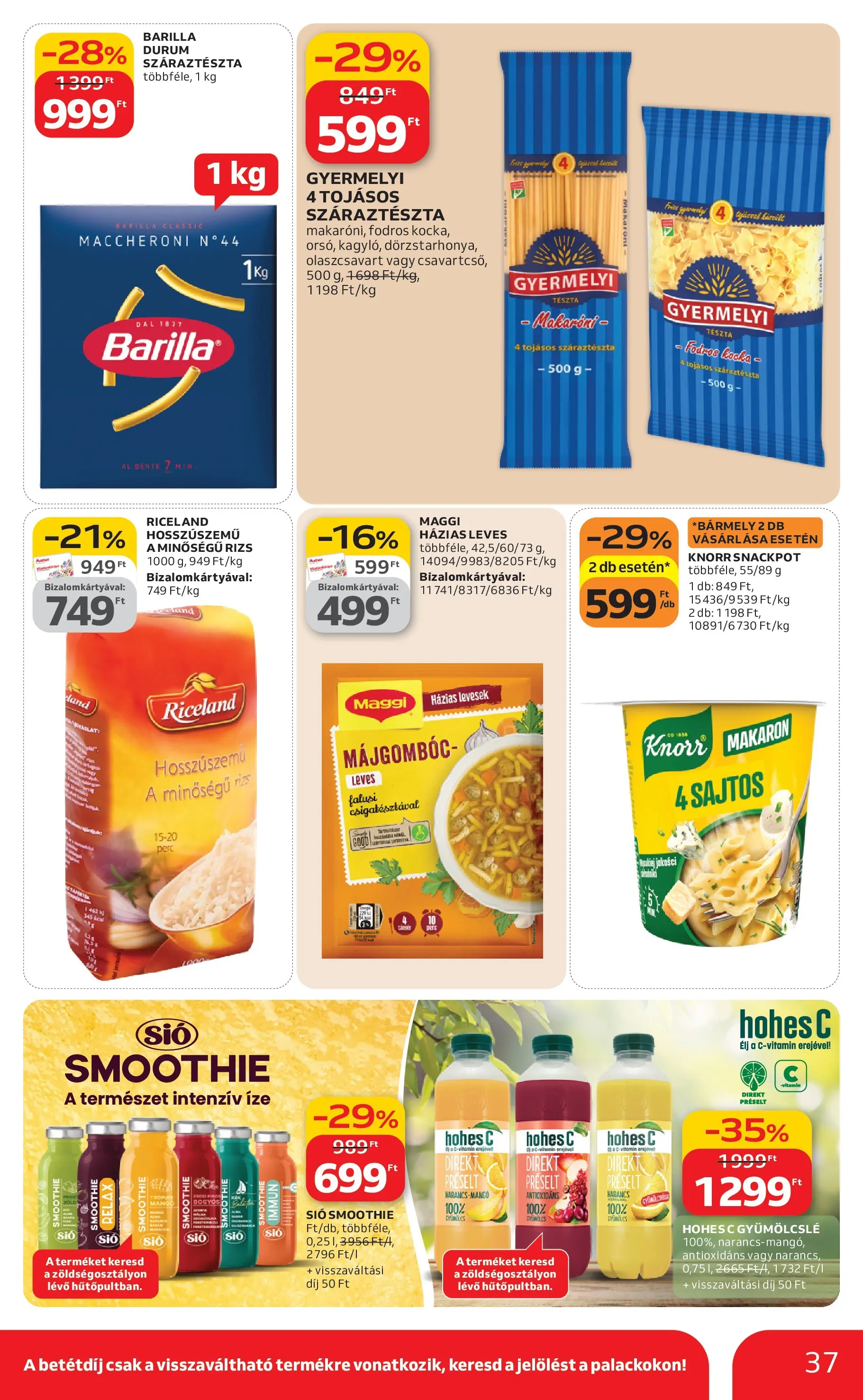 Auchan akciós újság Budapest - 2026.03.12. -tól/töl > akció, lapozható szórólap 🛍️ | Oldal: 37 | Termékek: Gyümölcslé, Hohes c, Maggi, Mangó