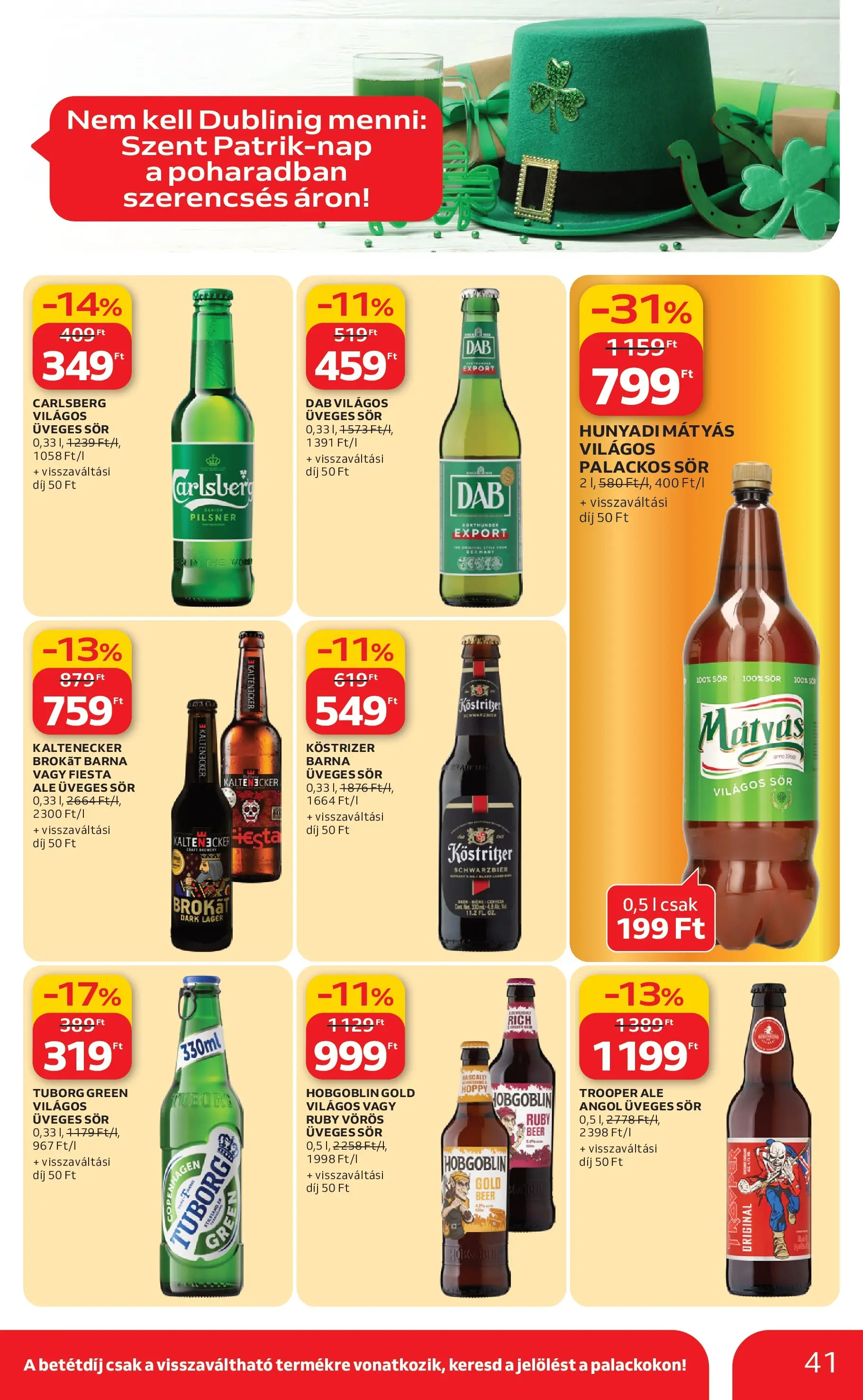 Auchan akciós újság Budapest - 2026.03.12. -tól/töl > akció, lapozható szórólap 🛍️ | Oldal: 41 | Termékek: Sör