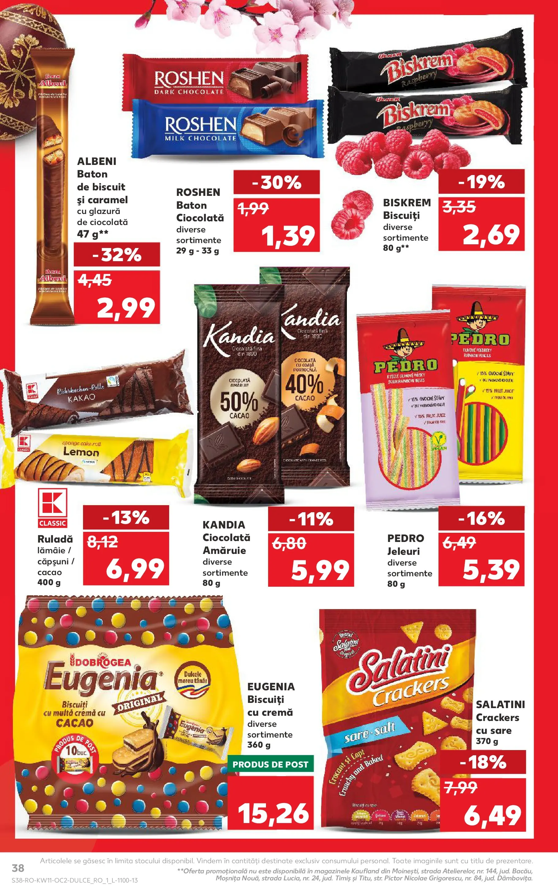Kaufland Ploiești 11.03.2026 - Revista si Oferta | Pagină: 38 | Produse: Ciocolată, Cacao, Jeleuri, Sare