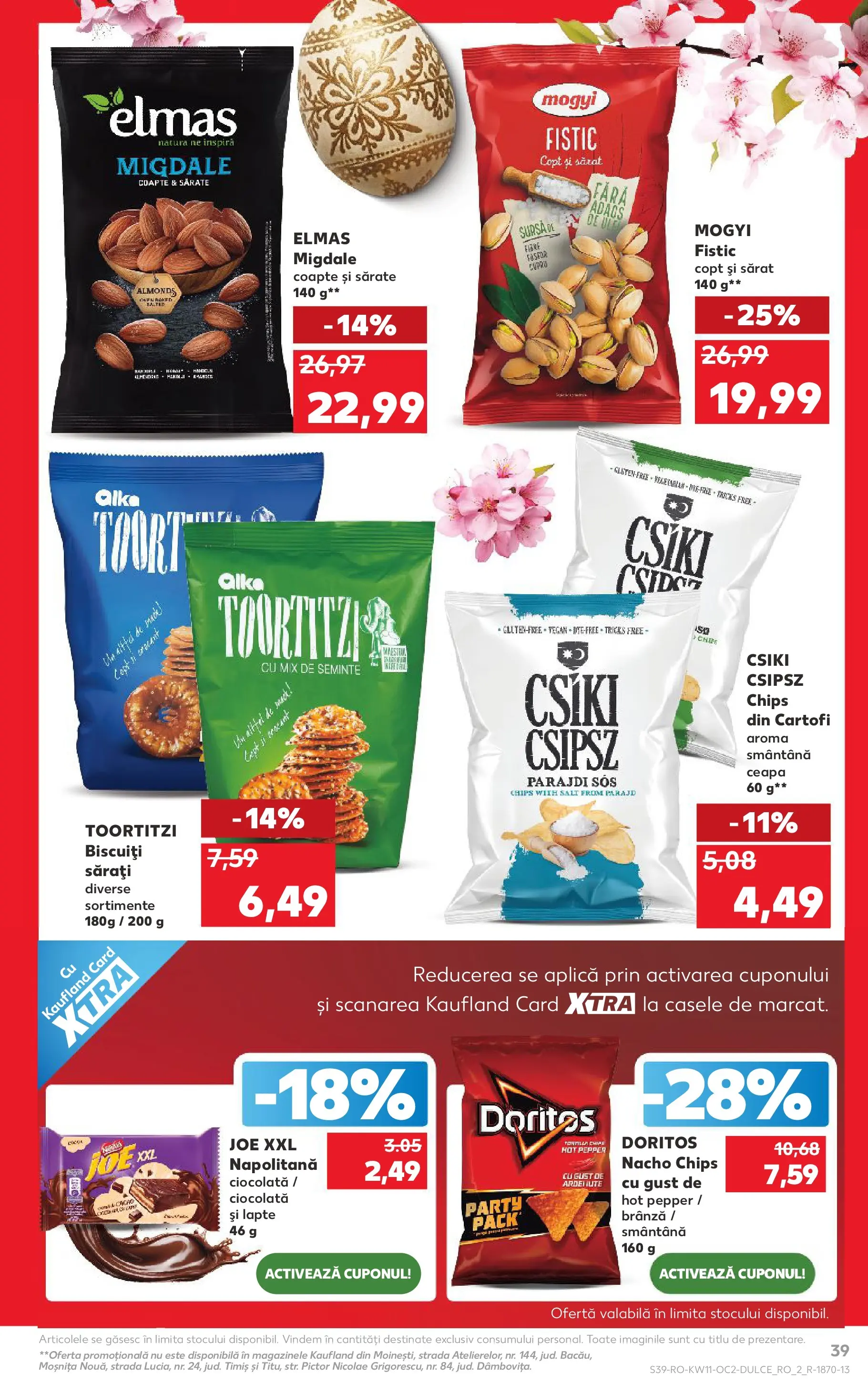 Kaufland Alexandria 11.03.2026 - Revista si Oferta | Pagină: 39 | Produse: Migdale, Lapte, Cartofi, Ceapă