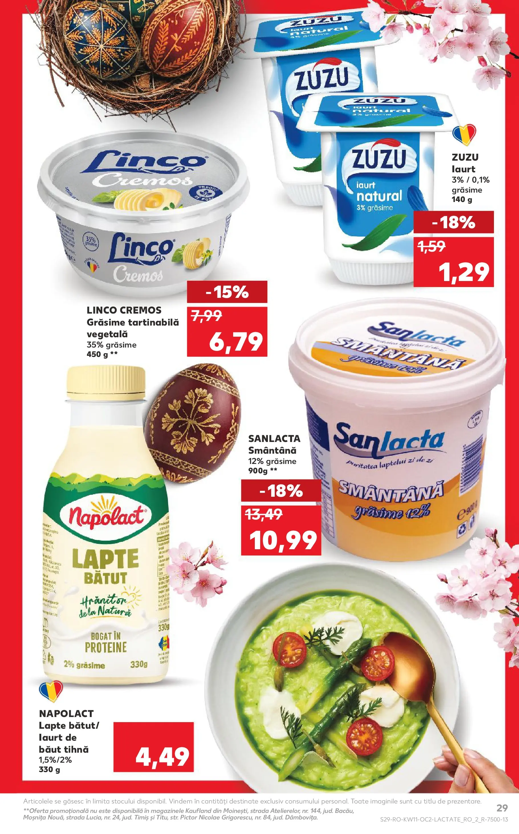 Kaufland Viseu de Sus 11.03.2026 - Revista si Oferta | Pagină: 29 | Produse: Masaüstü kılıfı, Lapte, Iaurt, Smântână