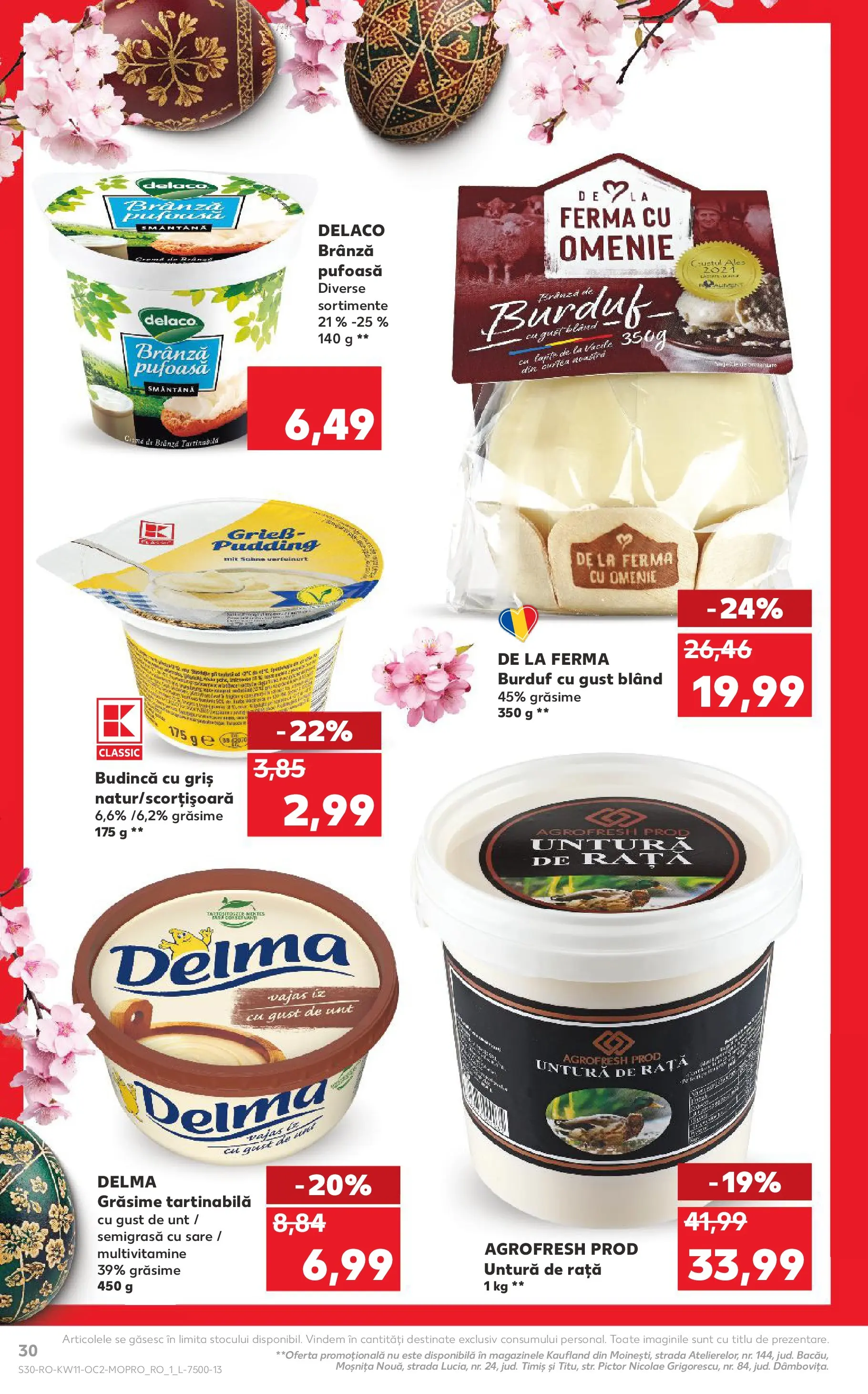 Kaufland Viseu de Sus 11.03.2026 - Revista si Oferta | Pagină: 30 | Produse: Rață, Brânză, Smântână, Sare
