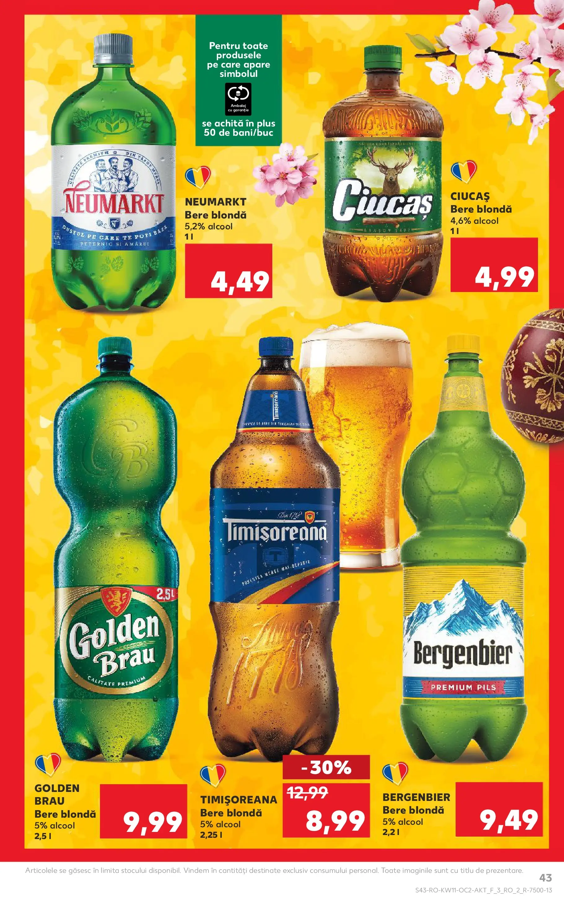 Kaufland Viseu de Sus 11.03.2026 - Revista si Oferta | Pagină: 43 | Produse: Atıştırmalık, Bere, Plastik Kulübe