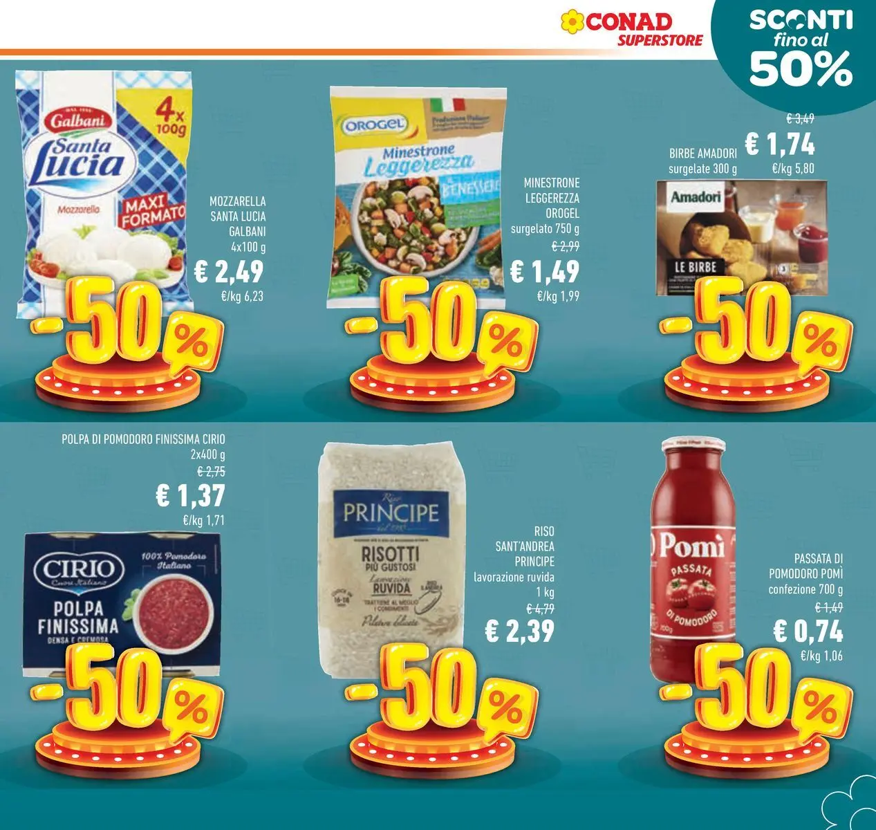 Volantino Conad dal 11/03/2026 > Anteprima | Pagina: 5 | Prodotti: Minestrone, Riso, Mozzarella, Pomodoro