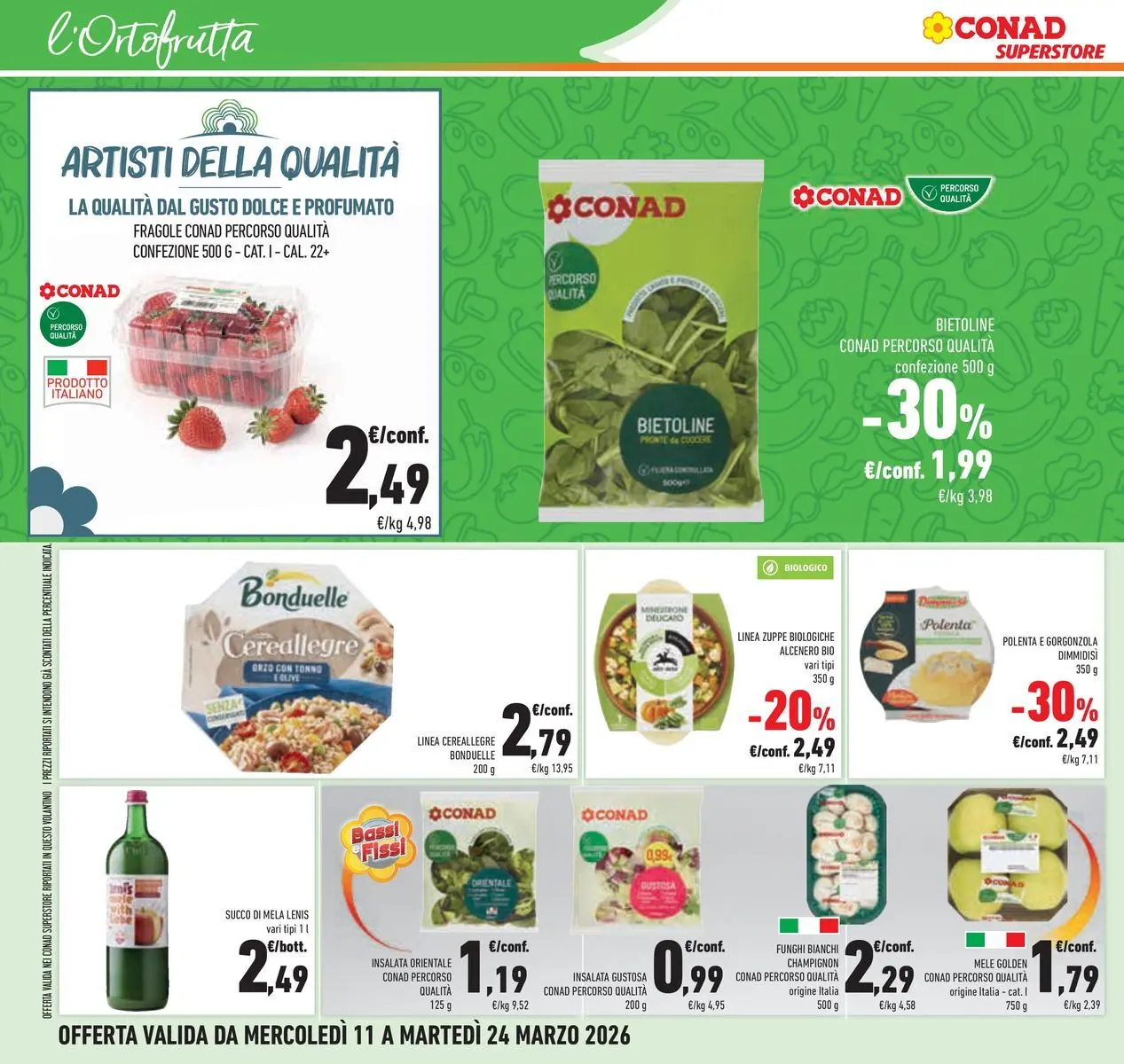 Volantino Conad dal 11/03/2026 > Anteprima | Pagina: 10 | Prodotti: Succo, Insalata, Funghi, Tonno