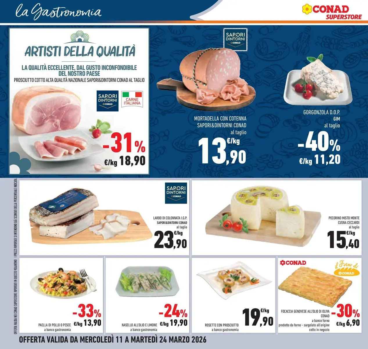 Volantino Conad dal 11/03/2026 > Anteprima | Pagina: 12 | Prodotti: Pesce, Limone, Forno, Gorgonzola