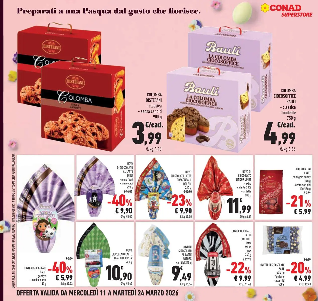 Volantino Conad dal 11/03/2026 > Anteprima | Pagina: 16 | Prodotti: Uova, Cioccolato, Latte, Cioccolatini