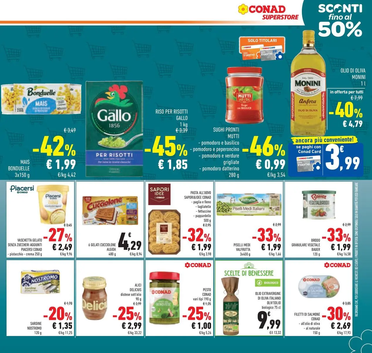Volantino Conad dal 11/03/2026 > Anteprima | Pagina: 21 | Prodotti: Tagliatelle, Piselli, Mais, Fettuccine