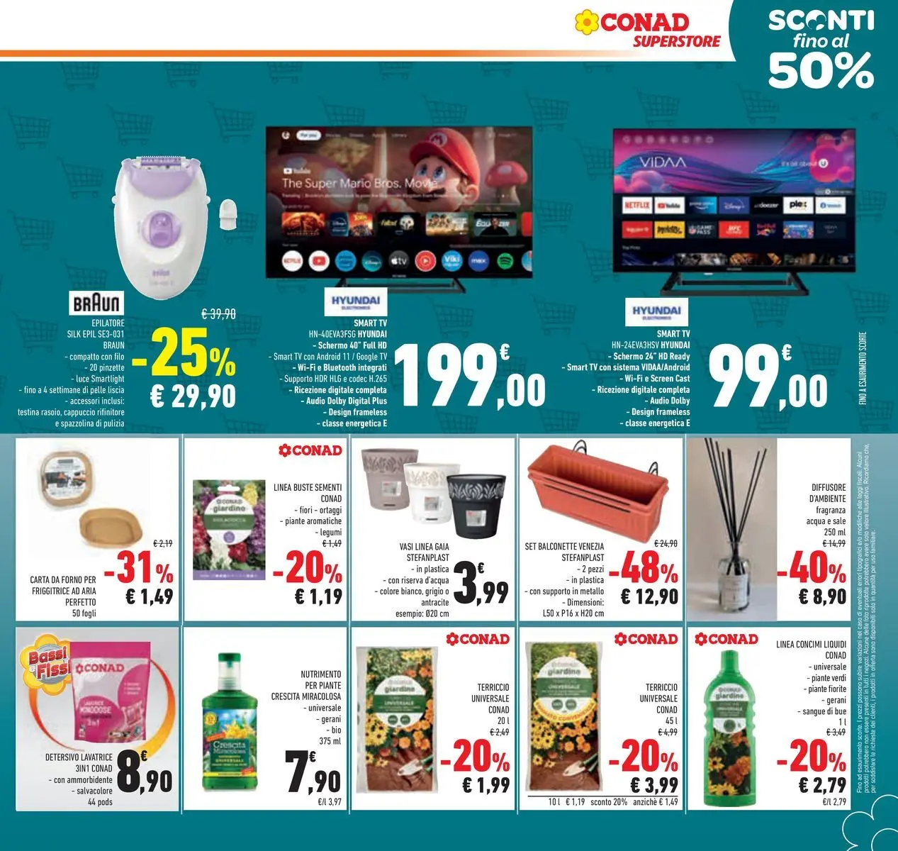 Volantino Conad dal 11/03/2026 > Anteprima | Pagina: 29 | Prodotti: smart TV, Lavatrice, The, TV