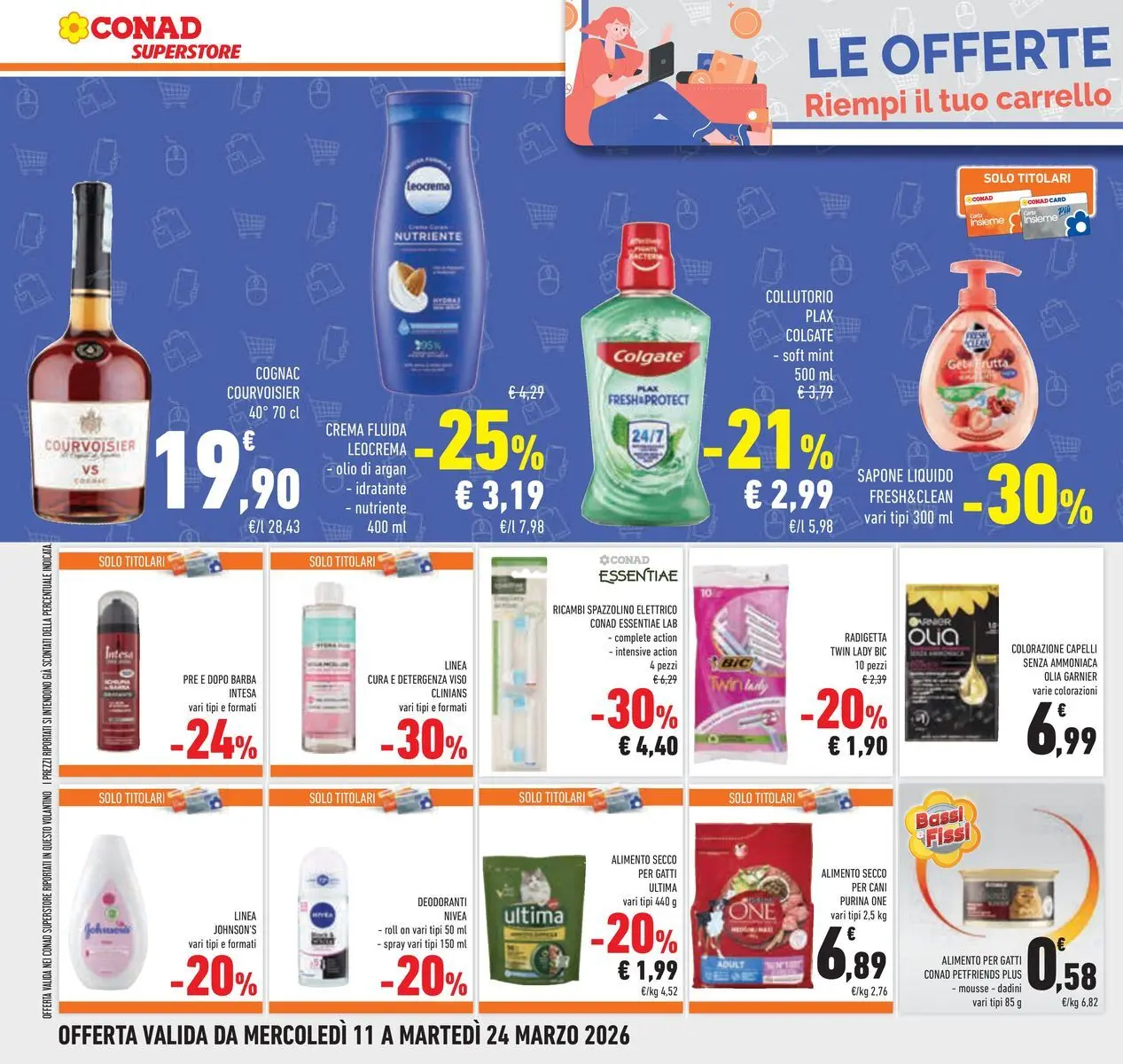 Volantino Conad dal 11/03/2026 > Anteprima | Pagina: 38 | Prodotti: Collutorio, Colorazione capelli, Olio, Carrello