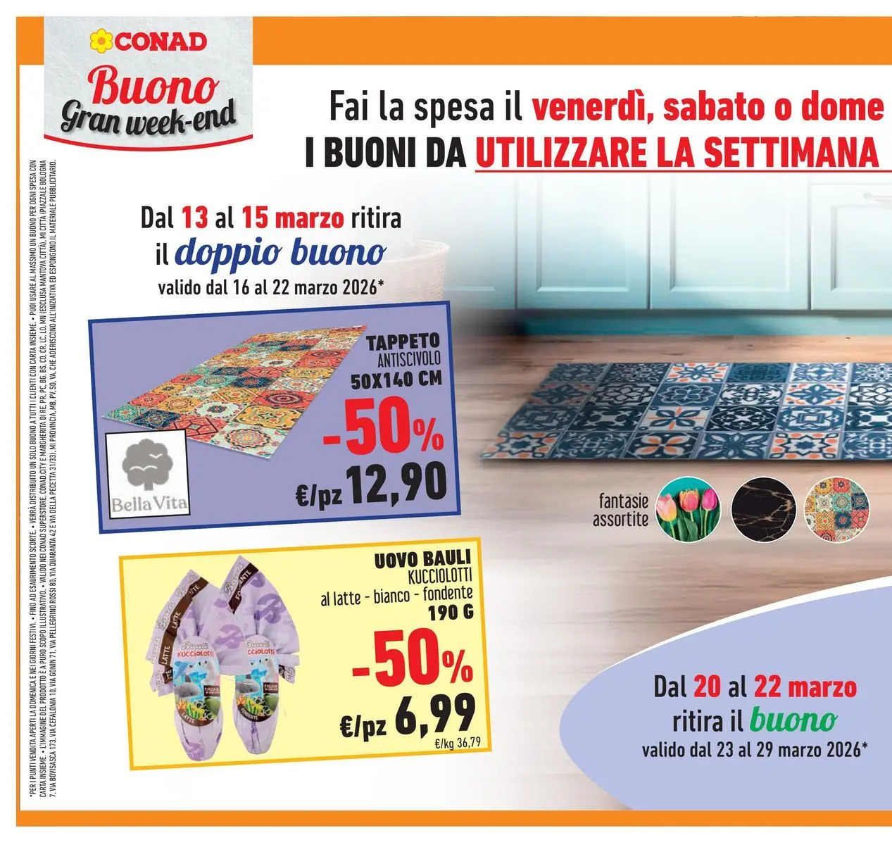 Volantino Conad dal 11/03/2026 > Anteprima | Pagina: 44 | Prodotti: Latte, Tappeto