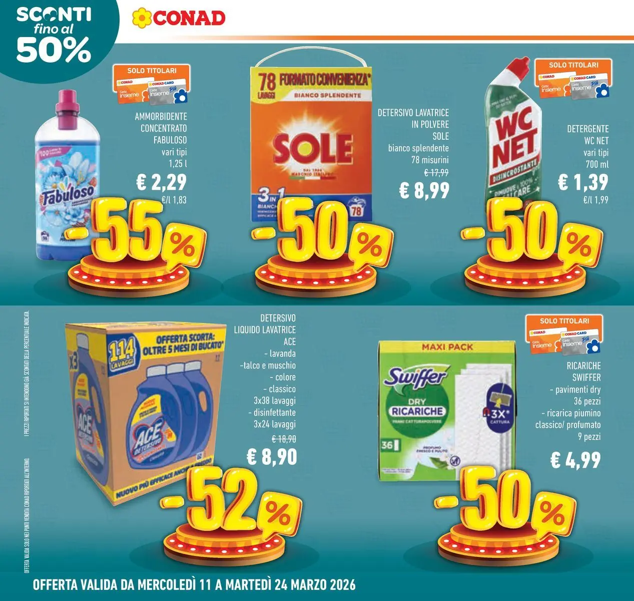 Volantino Conad dal 11/03/2026 > Anteprima | Pagina: 6 | Prodotti: Ammorbidente, Detergente, Lavatrice, Lavanda