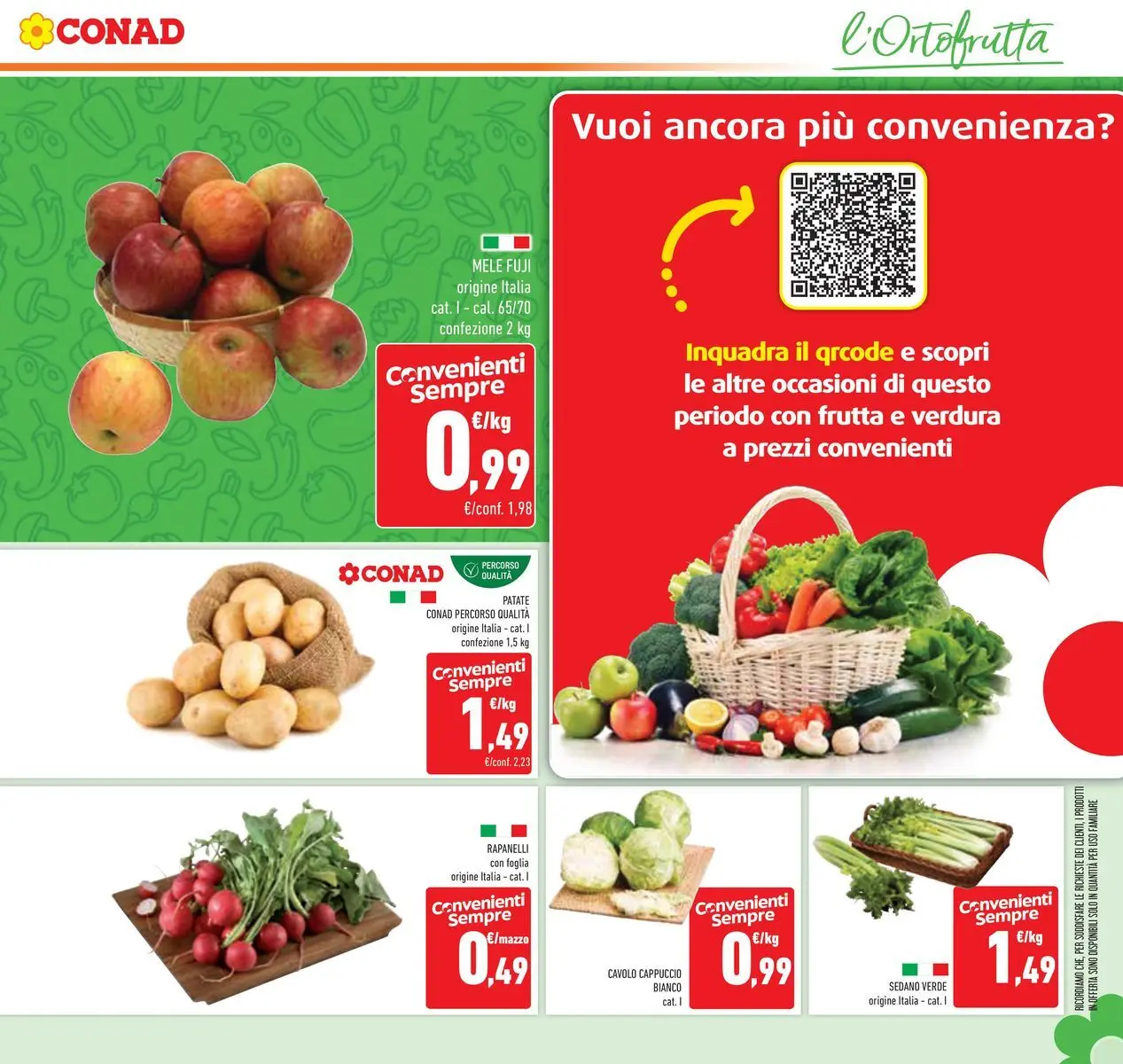 Volantino Conad dal 11/03/2026 > Anteprima | Pagina: 9 | Prodotti: Mele, Patate, Frutta, Cavolo