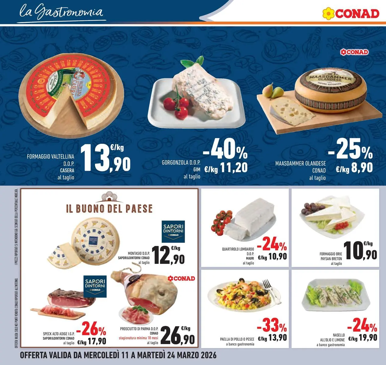 Volantino Conad dal 11/03/2026 > Anteprima | Pagina: 12 | Prodotti: Pollo, Pesce, Formaggio, Paella